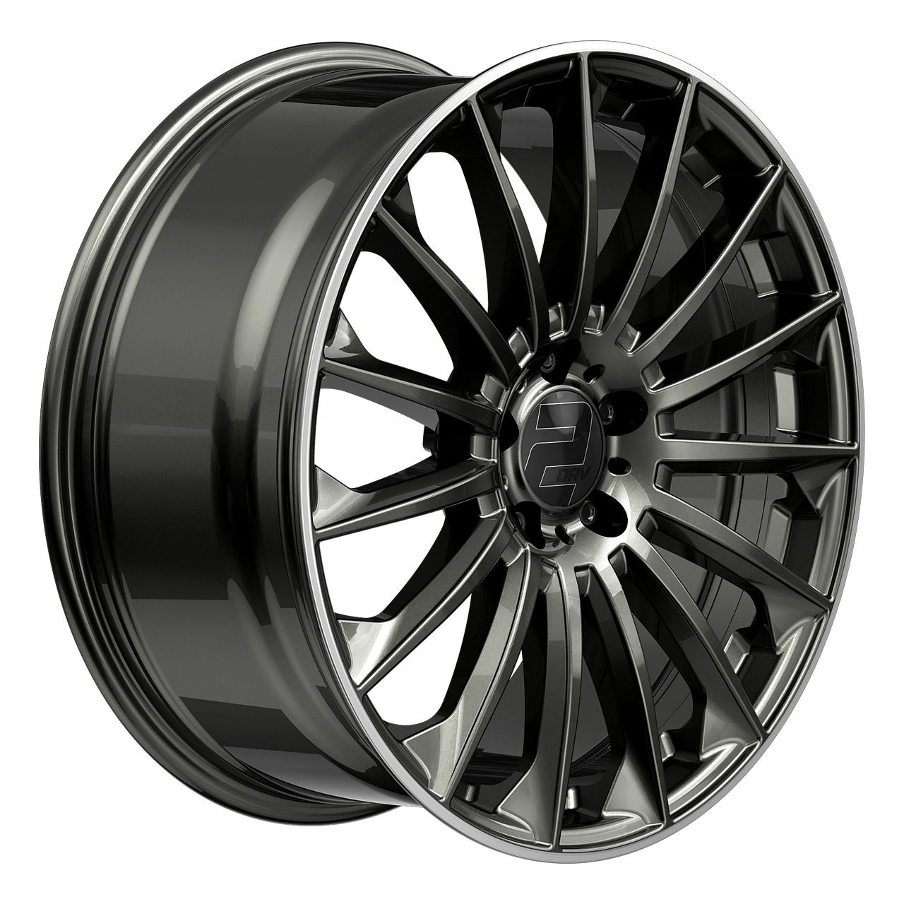 WHEELWORLD-2DRV WH39 dark gunmetal full painted with full machined lip 9.5Jx22 5x112 ET20