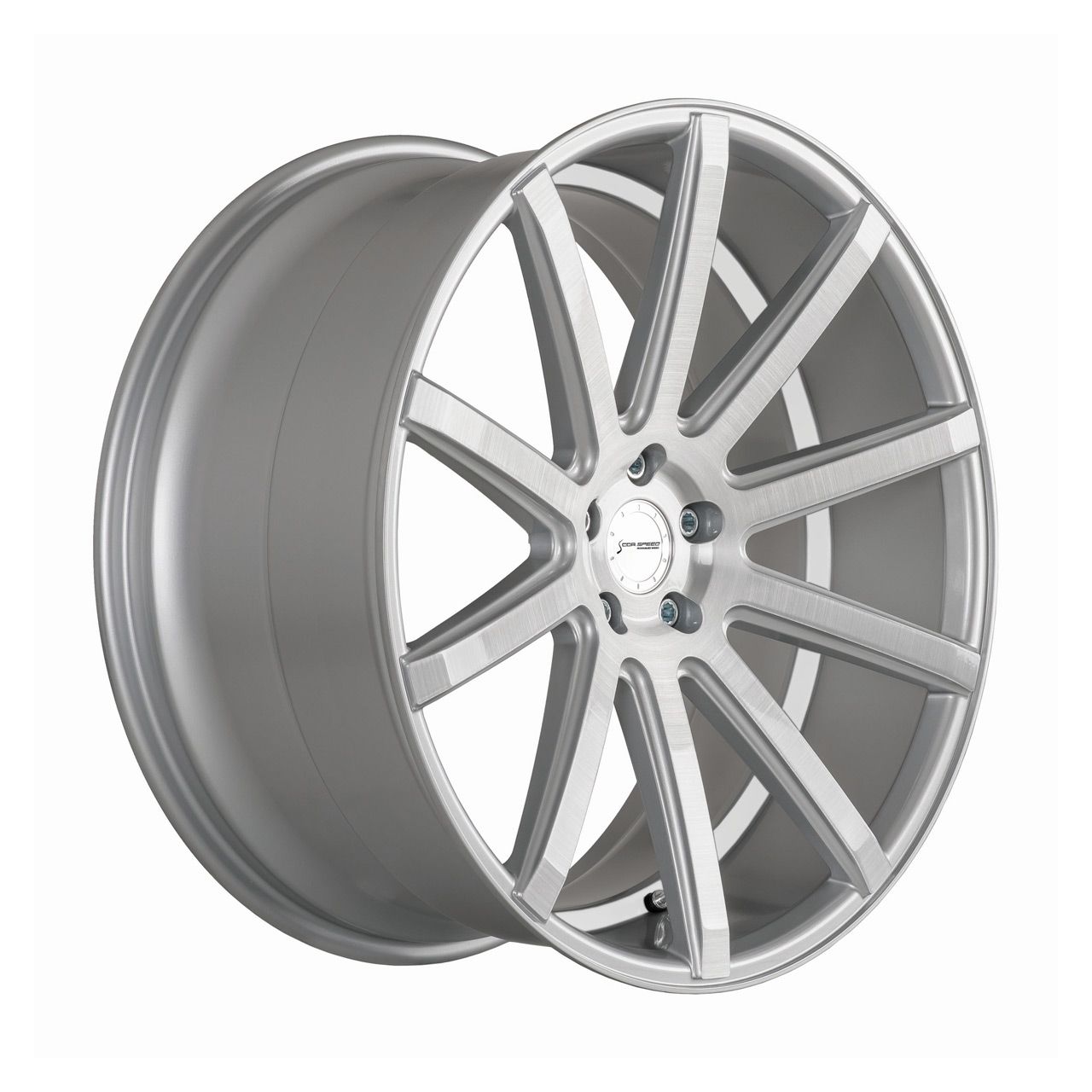 CORSPEED DEVILLE Silver-brushed-Surface/ undercut Color Trim weiß 8.5Jx19 5x112 ET45