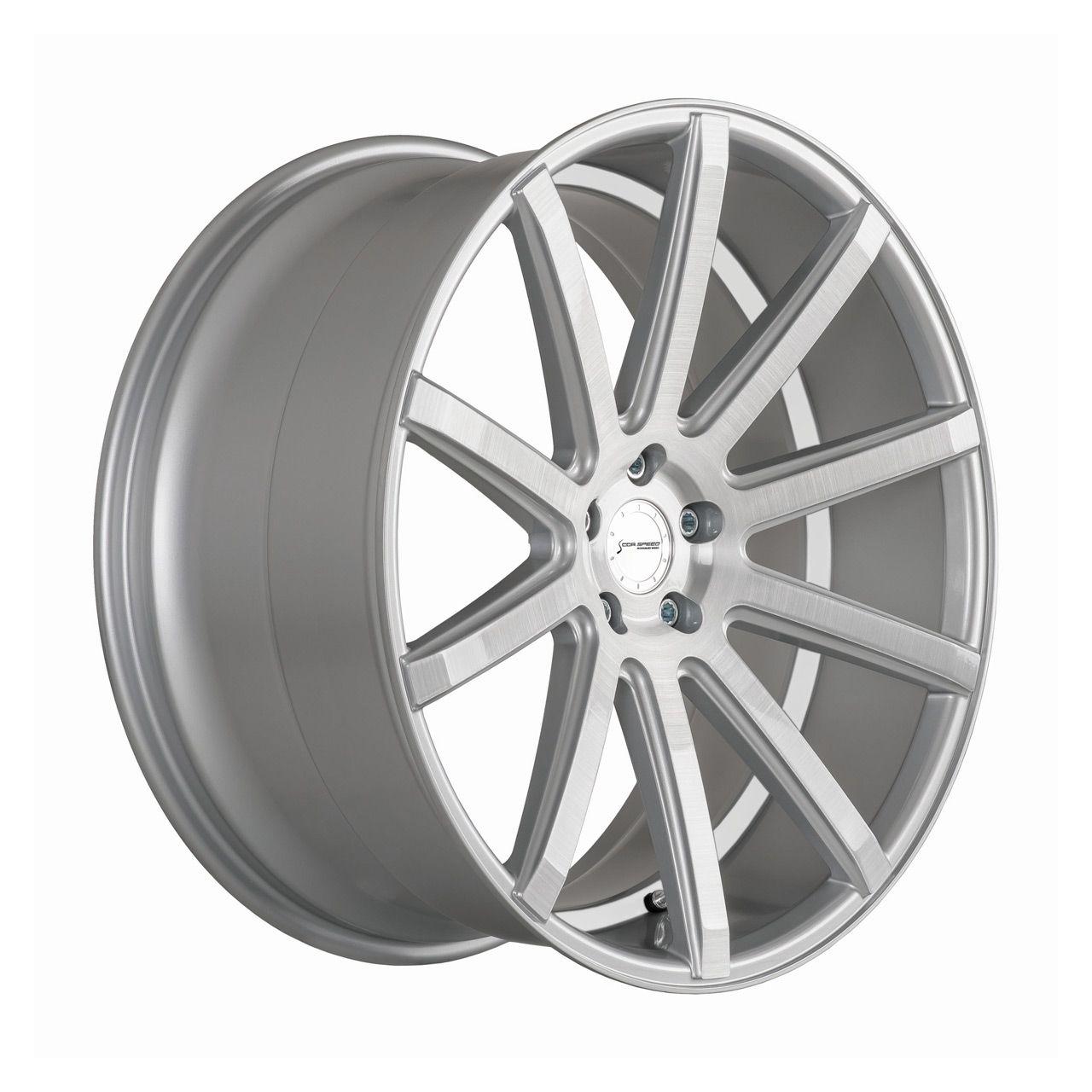 CORSPEED DEVILLE Silver-brushed-Surface/ undercut Color Trim weiß 9.0Jx20 5x120 ET42