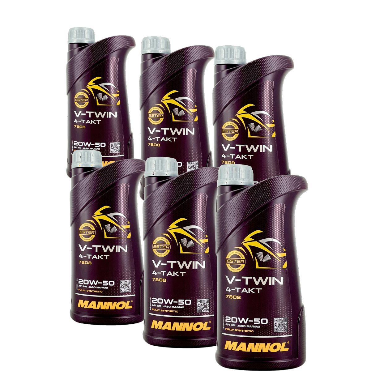 Mannol V-Twin 4-Takt 20W-50 6x1 Liter