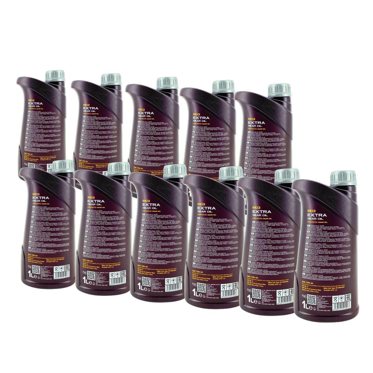Mannol Extra Gear Oil Getriebeöl 75W-90 GL-4/GL-5 LS 11x1 Liter