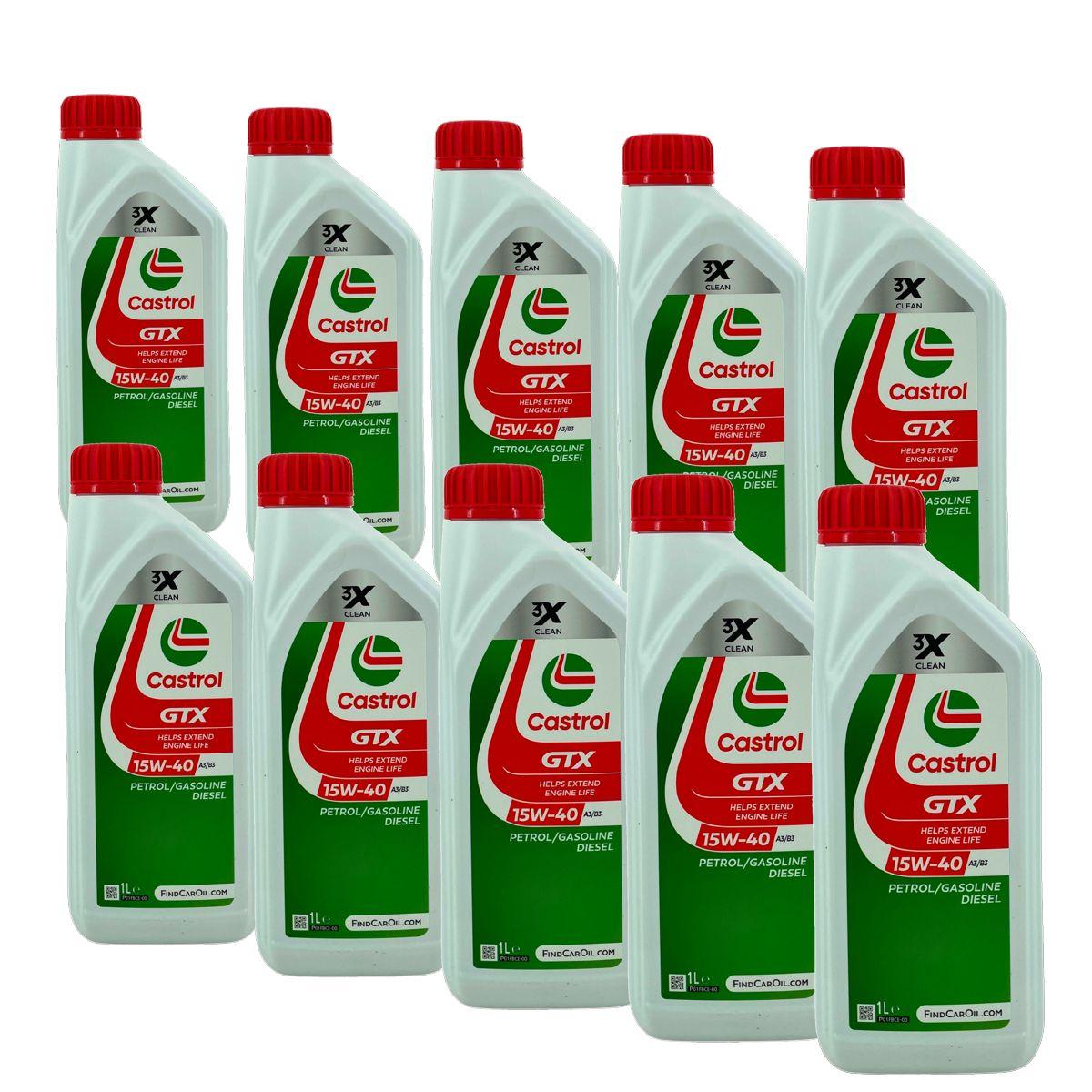 Castrol GTX 15W-40 A3/B3 10x1 Liter