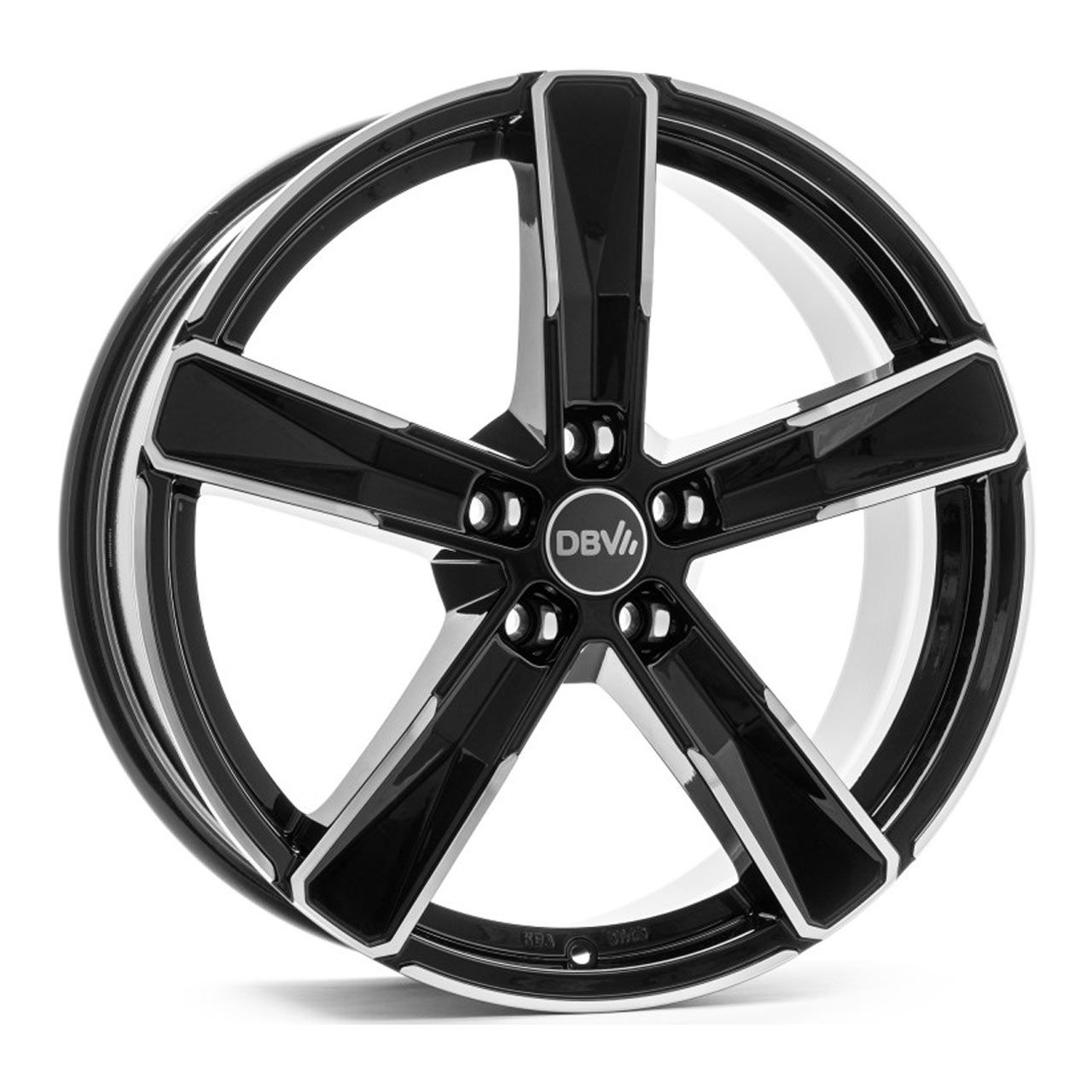 DBV 5SP 004 schwarz glänzend frontpoliert 6.5Jx16 5x100 ET45