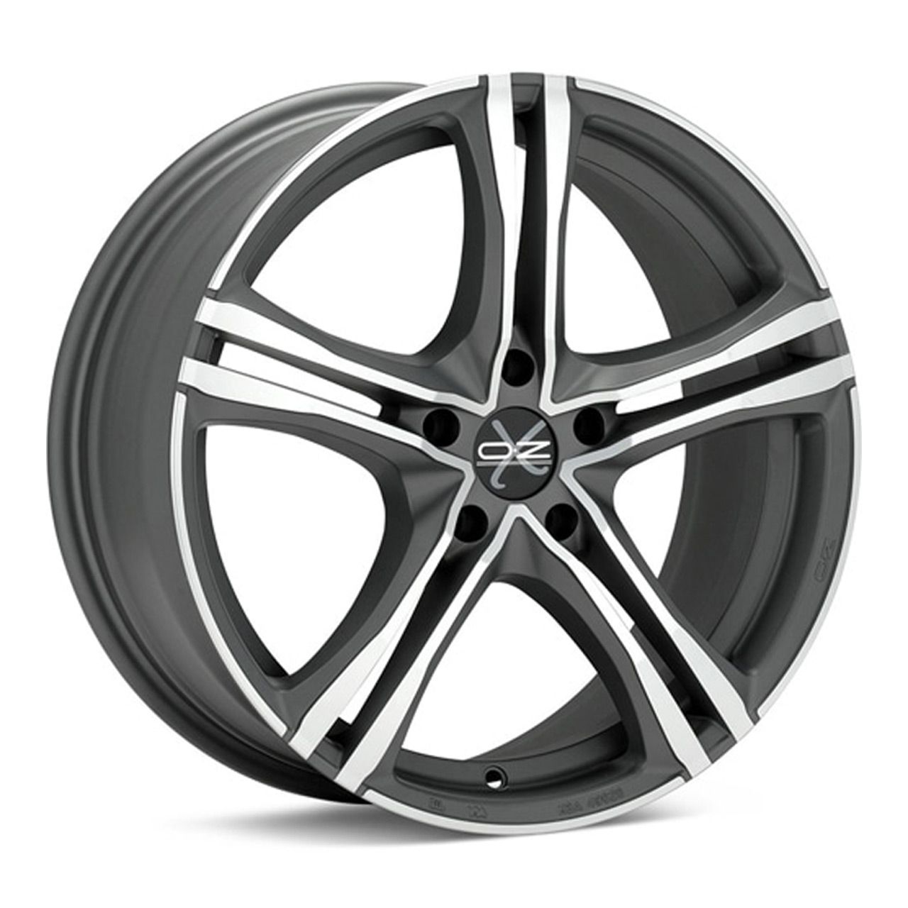 OZ X5B matt graphit diamond cut 8.0Jx18 5x110 ET38