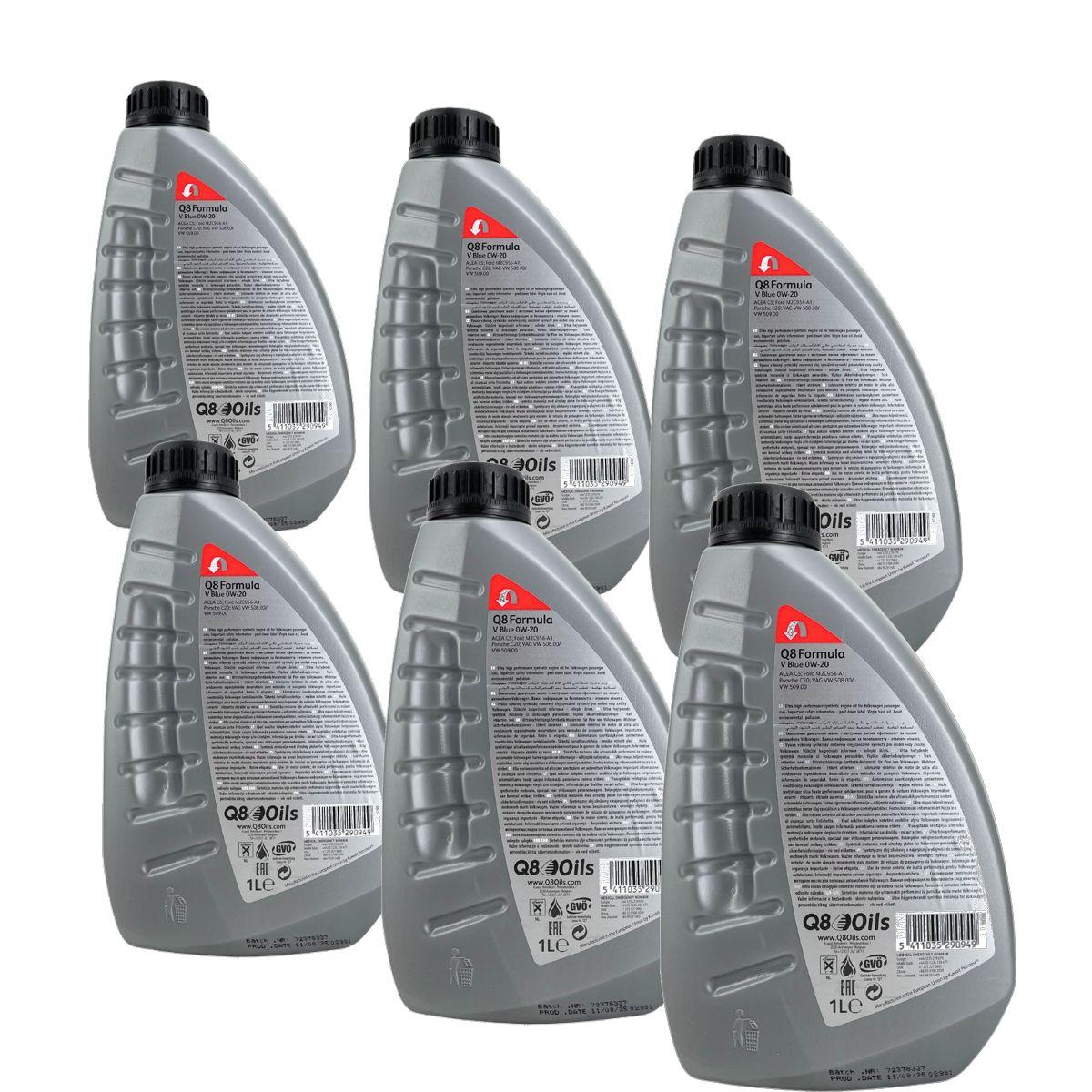 Q8 Formula V Blue 0W-20 6x1 Liter