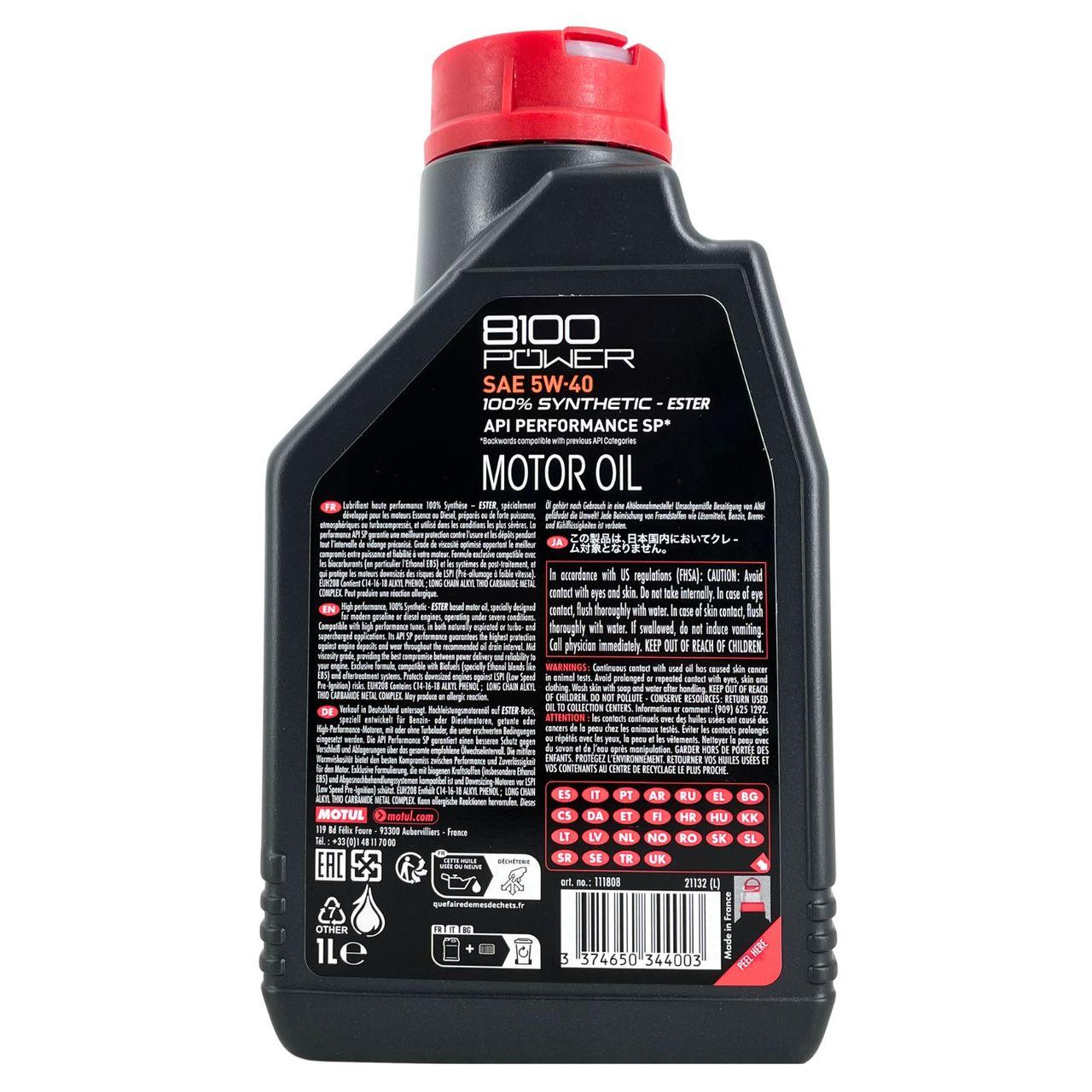 Motul 8100 Power 5W-40 1 Liter