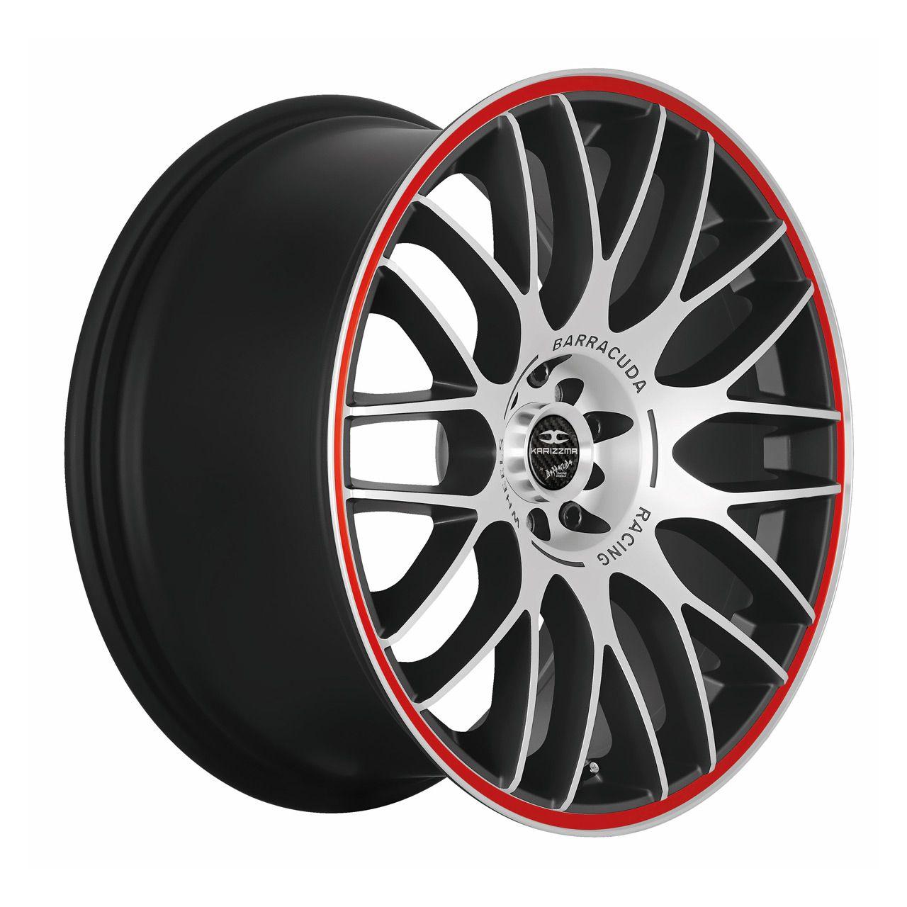 BARRACUDA KARIZZMA mattblack-polished color trim rot 8.0Jx18 4x100+108 ET13
