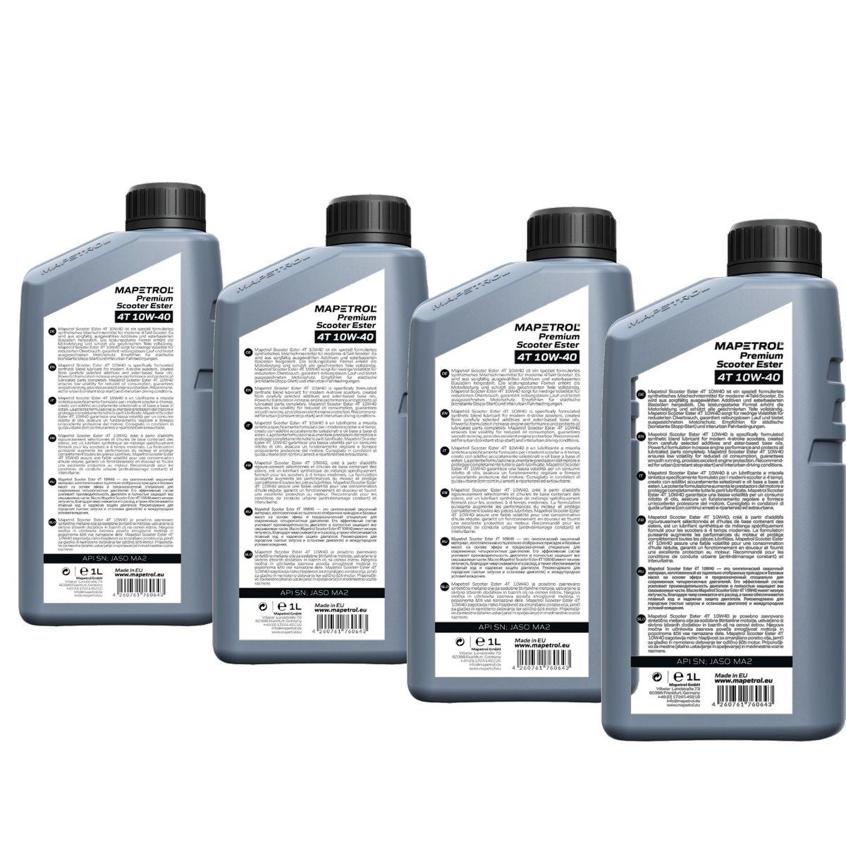 Mapetrol Premium Scooter Ester 4T 10W-40 4x1 Liter