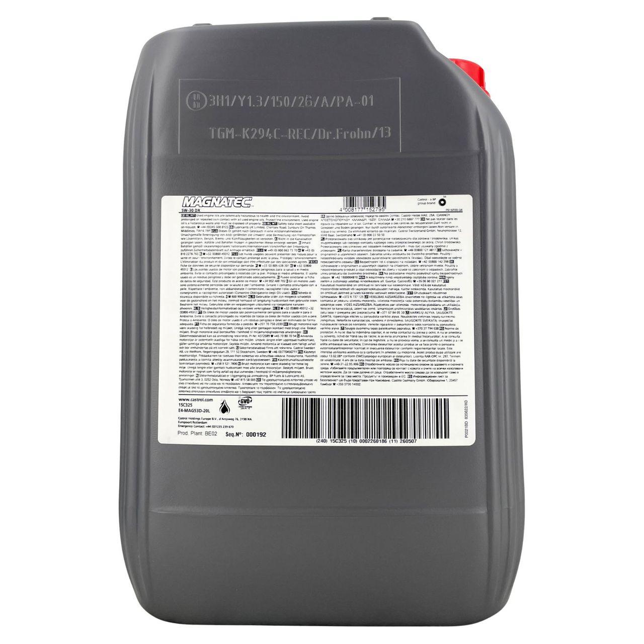 Castrol Magnatec 5W-30 DX 20 Liter