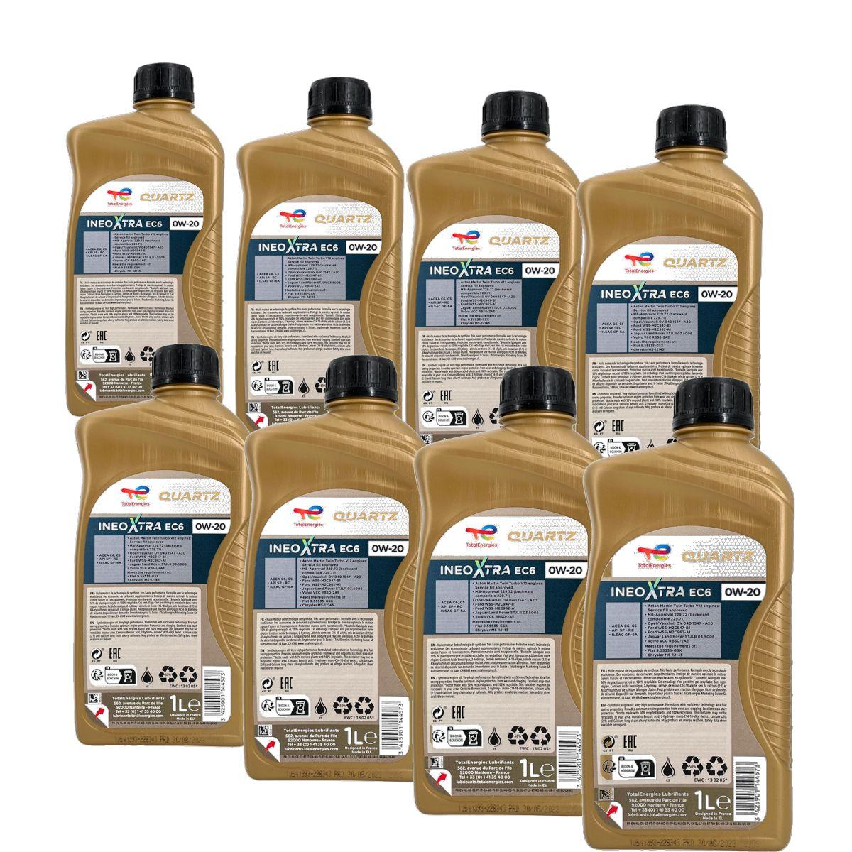 Total Quartz Ineo Xtra EC6 0W-20 8x1 Liter