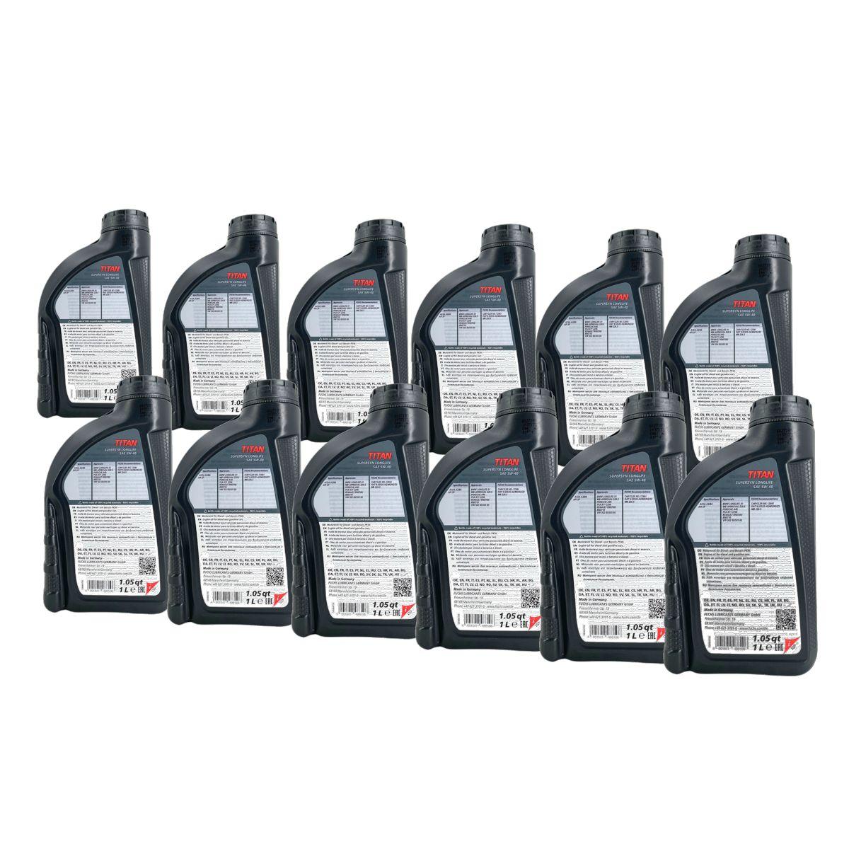 Fuchs Titan Supersyn Longlife 5W-40 12x1 Liter