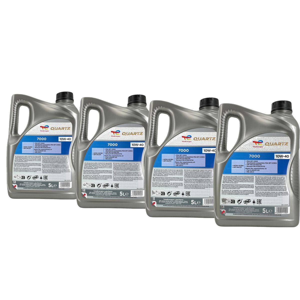 Total Quartz 7000 10W-40 4x5 Liter