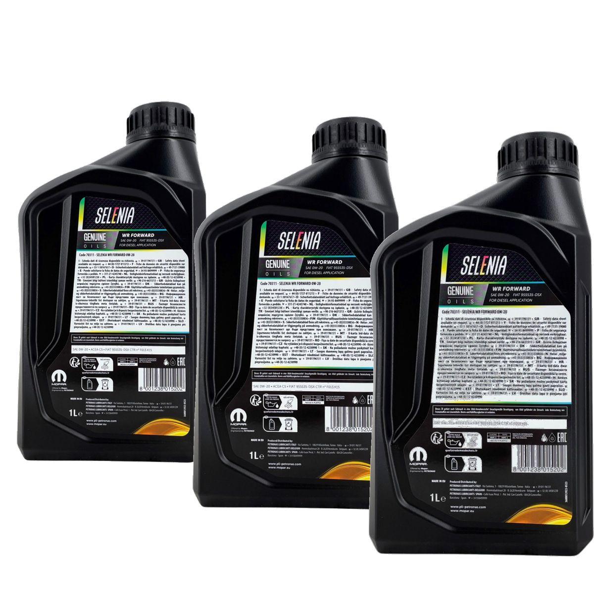 Selenia WR Forward 0W-20 3x1 Liter
