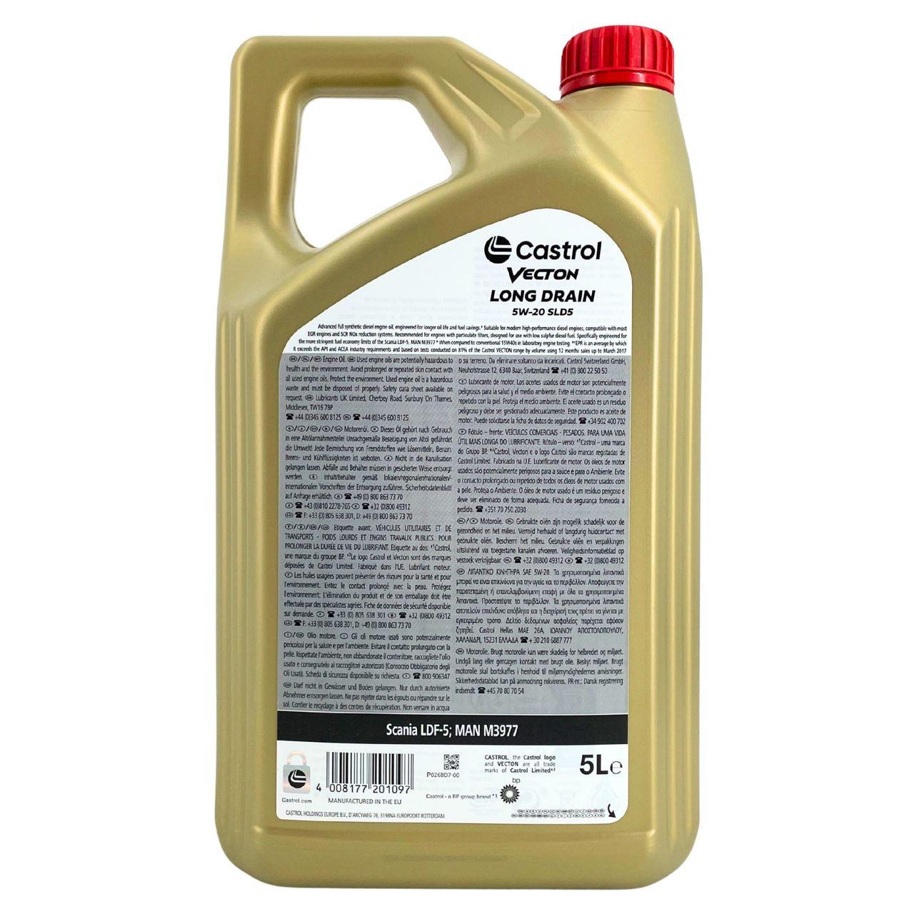 Castrol Vecton Long Drain 5W-20 SLD5 5 Liter