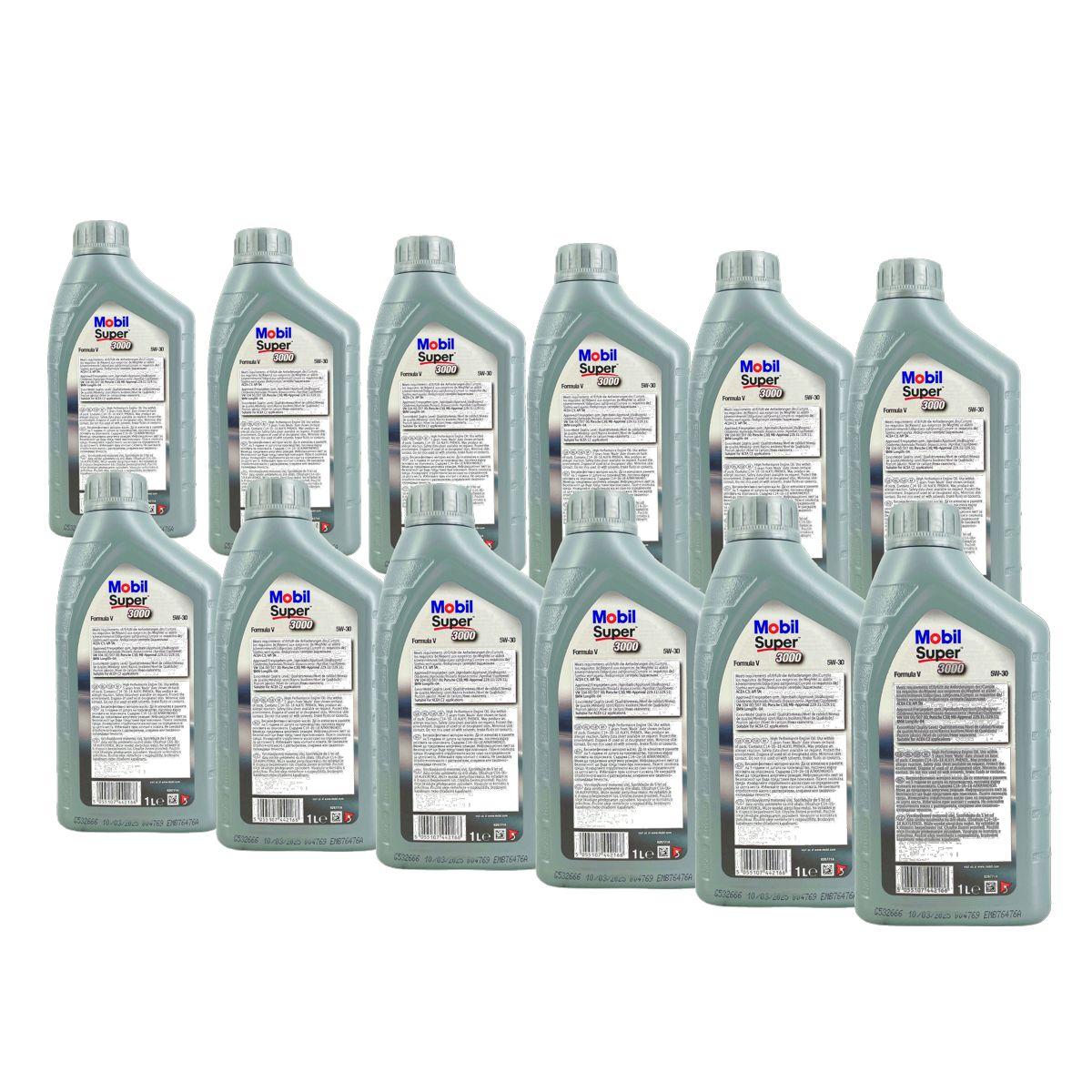 Mobil Super 3000 Formula V 5W-30 12x1 Liter