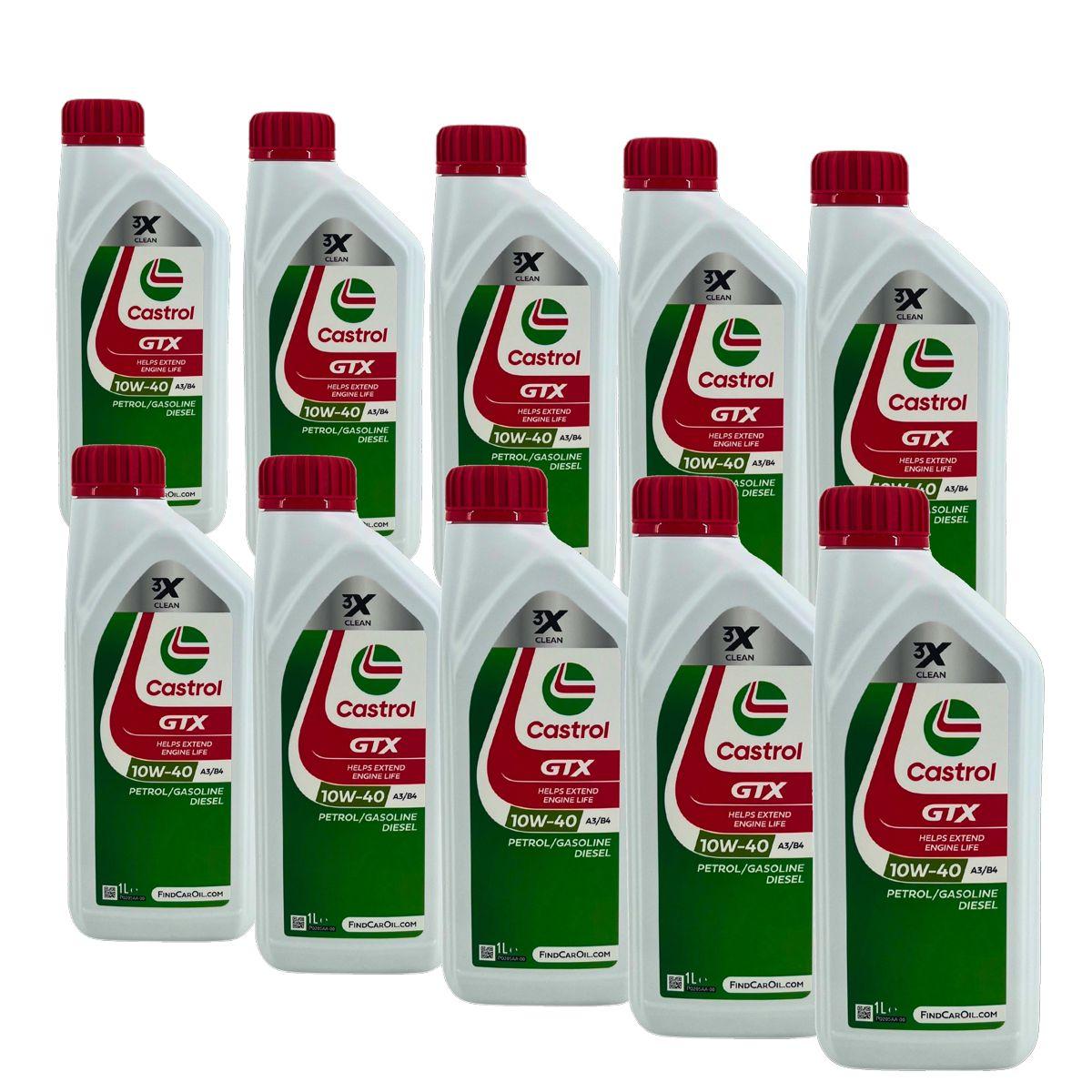 Castrol GTX 10W-40 A3/B4 10x1 Liter