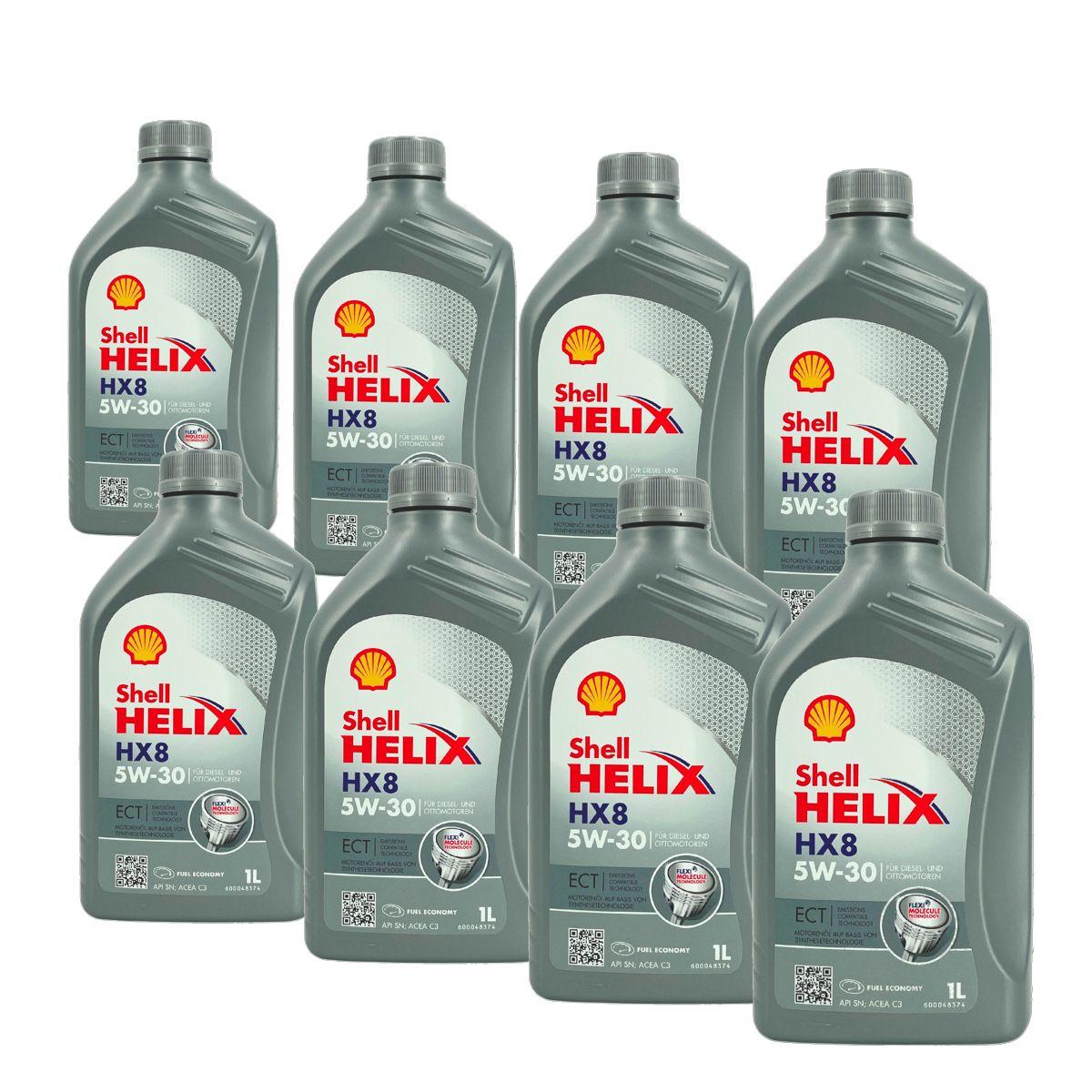 Helix 8 Shell Shell Helix HX8 5W-30 ECT 8x1 Liter | R46018269