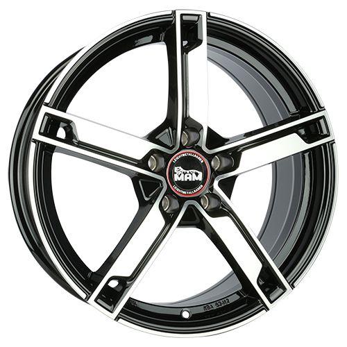 MAM WHEELS MAM W4 black front polished 7.0Jx17 5x100 ET35