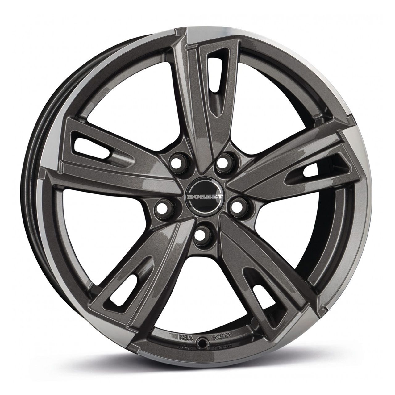 BORBET DESIGN BU1 mistral anthracite glossy polished 7.5Jx17 5x100 ET50