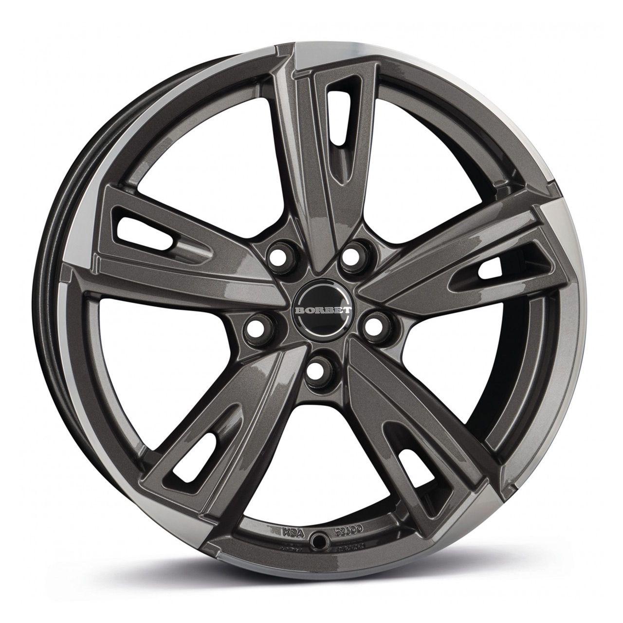 BORBET DESIGN BU1 mistral anthracite glossy polished 7.5Jx17 5x100 ET50