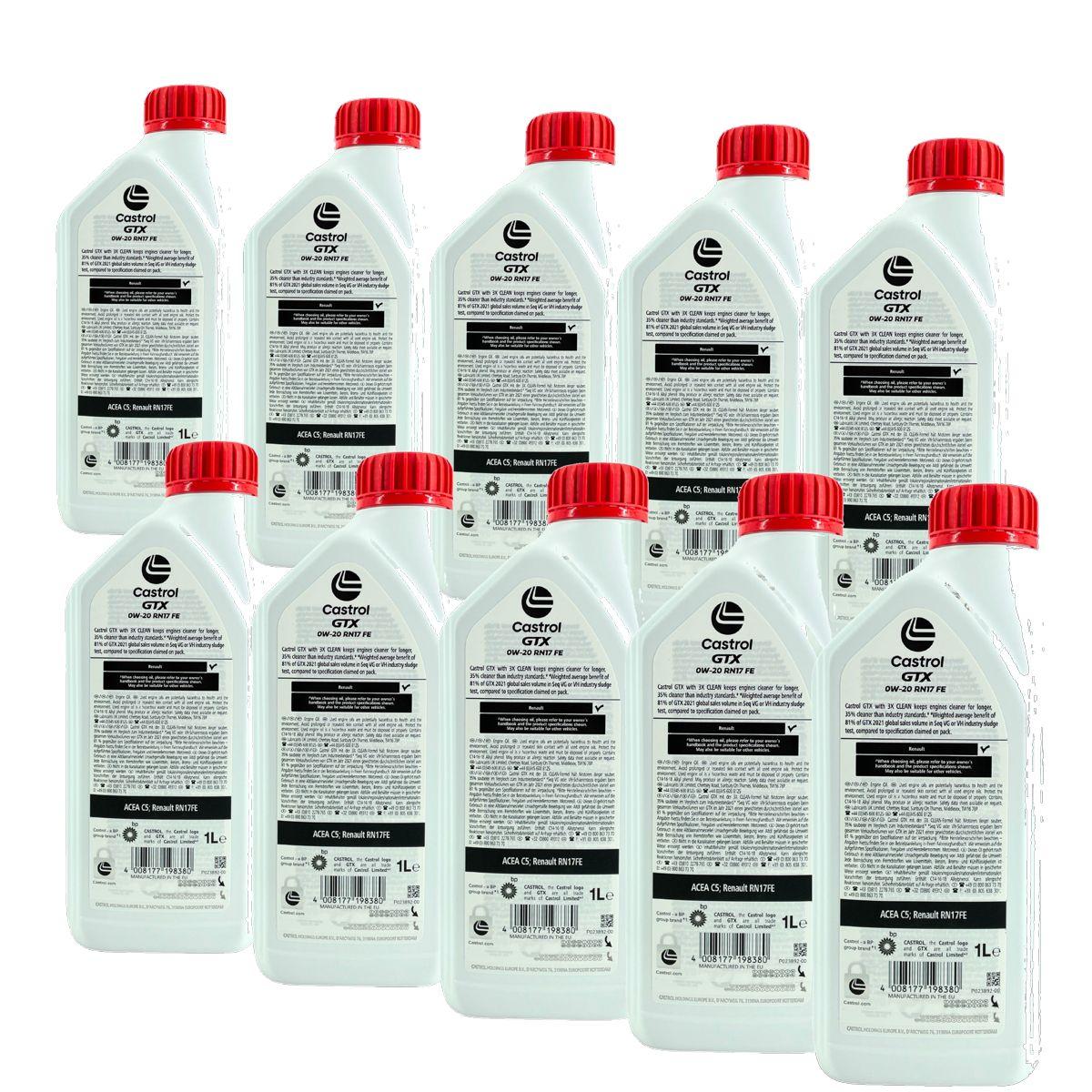 Castrol GTX 0W-20 RN17 FE 10x1 Liter