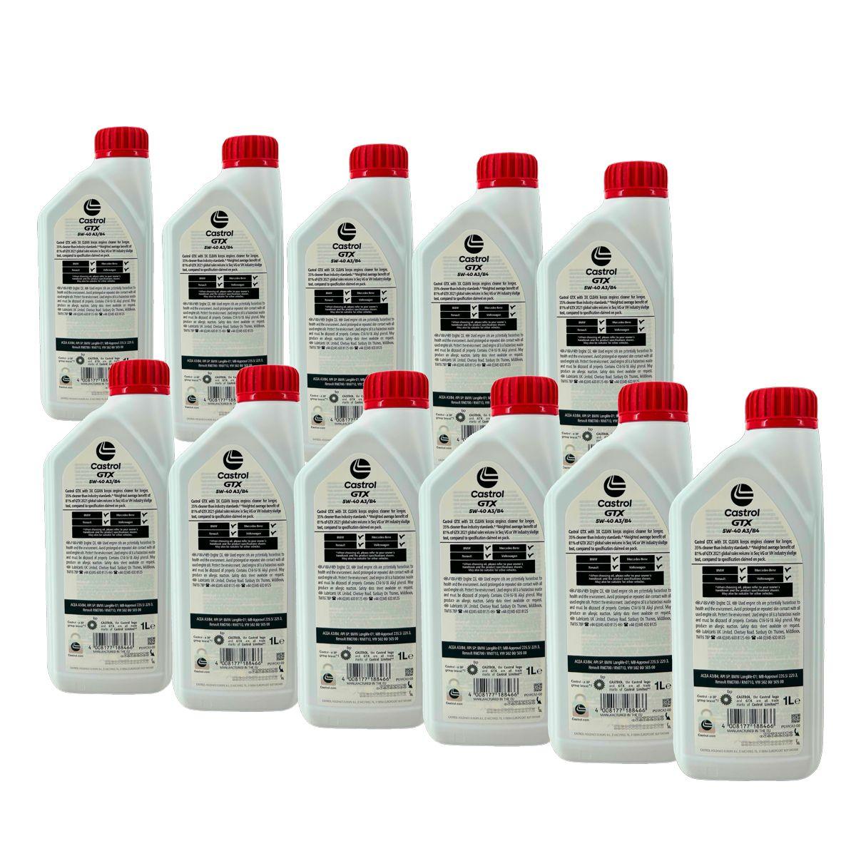 Castrol GTX 5W-40 A3/B4 11x1 Liter