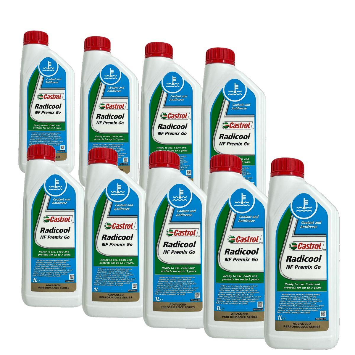 Castrol Radicool NF Premix Go Kühlerfrostschutz (-37 °C) gebrauchsfertig 9x1 Liter