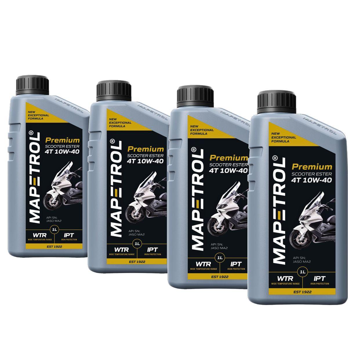 Mapetrol Premium Scooter Ester 4T 10W-40 4x1 Liter