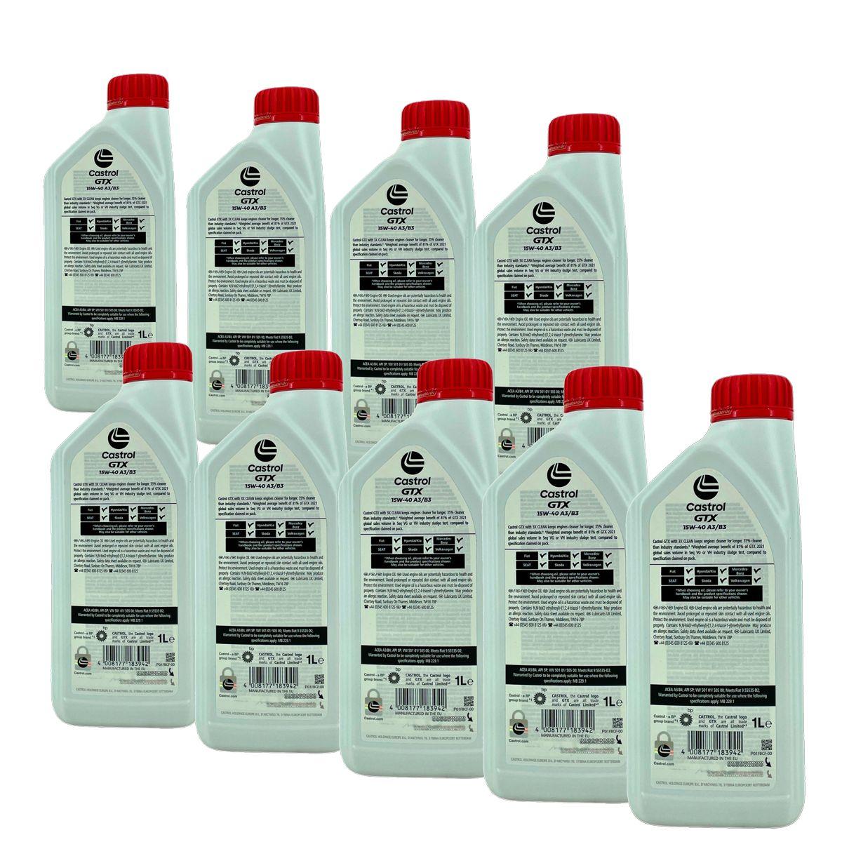 Castrol GTX 15W-40 A3/B3 9x1 Liter