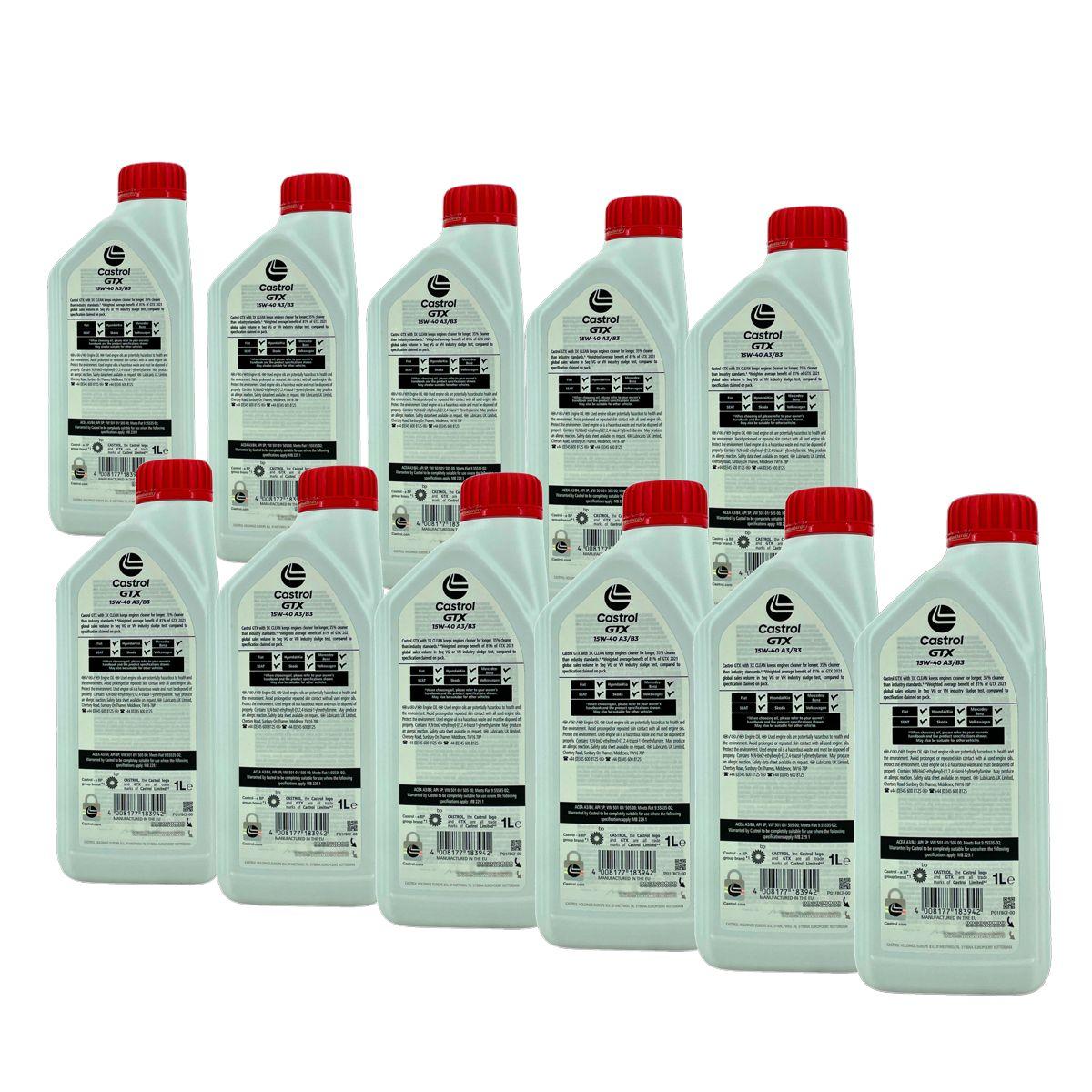 Castrol GTX 15W-40 A3/B3 11x1 Liter