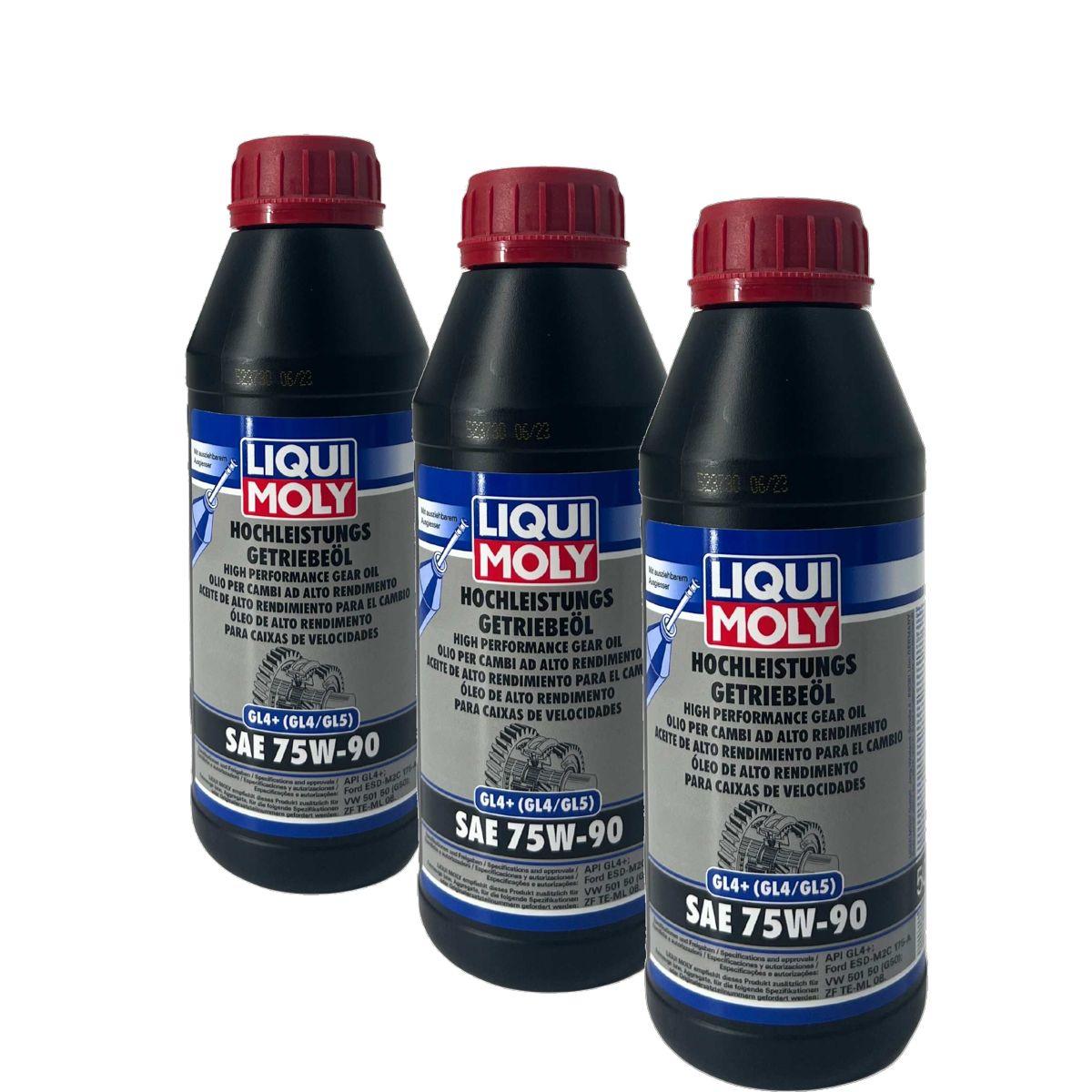 Liqui Moly Hochleistungs-Getriebeöl (GL4+) SAE 75W-90 3x500 ML