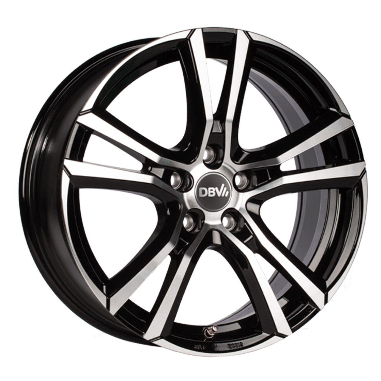 DBV ANDORRA schwarz glänzend frontpoliert 7.5Jx17 5x108 ET45