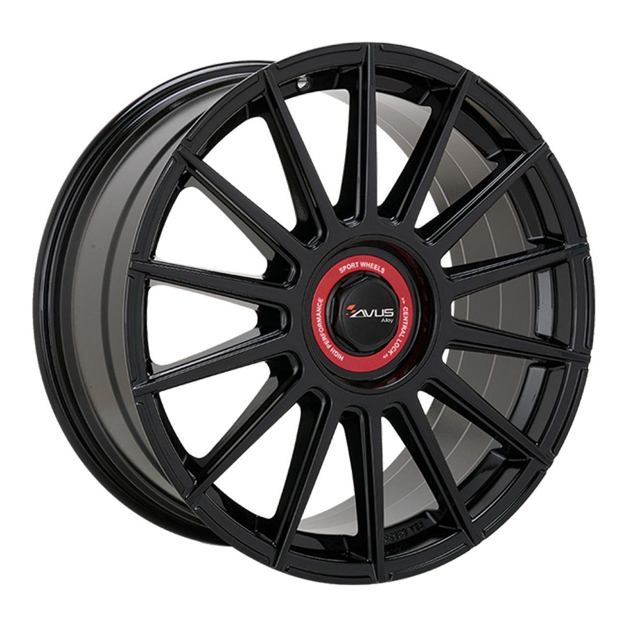 AVUS RACING AC-M09 black cap rosso 8.0Jx18 5x112/120 ET30