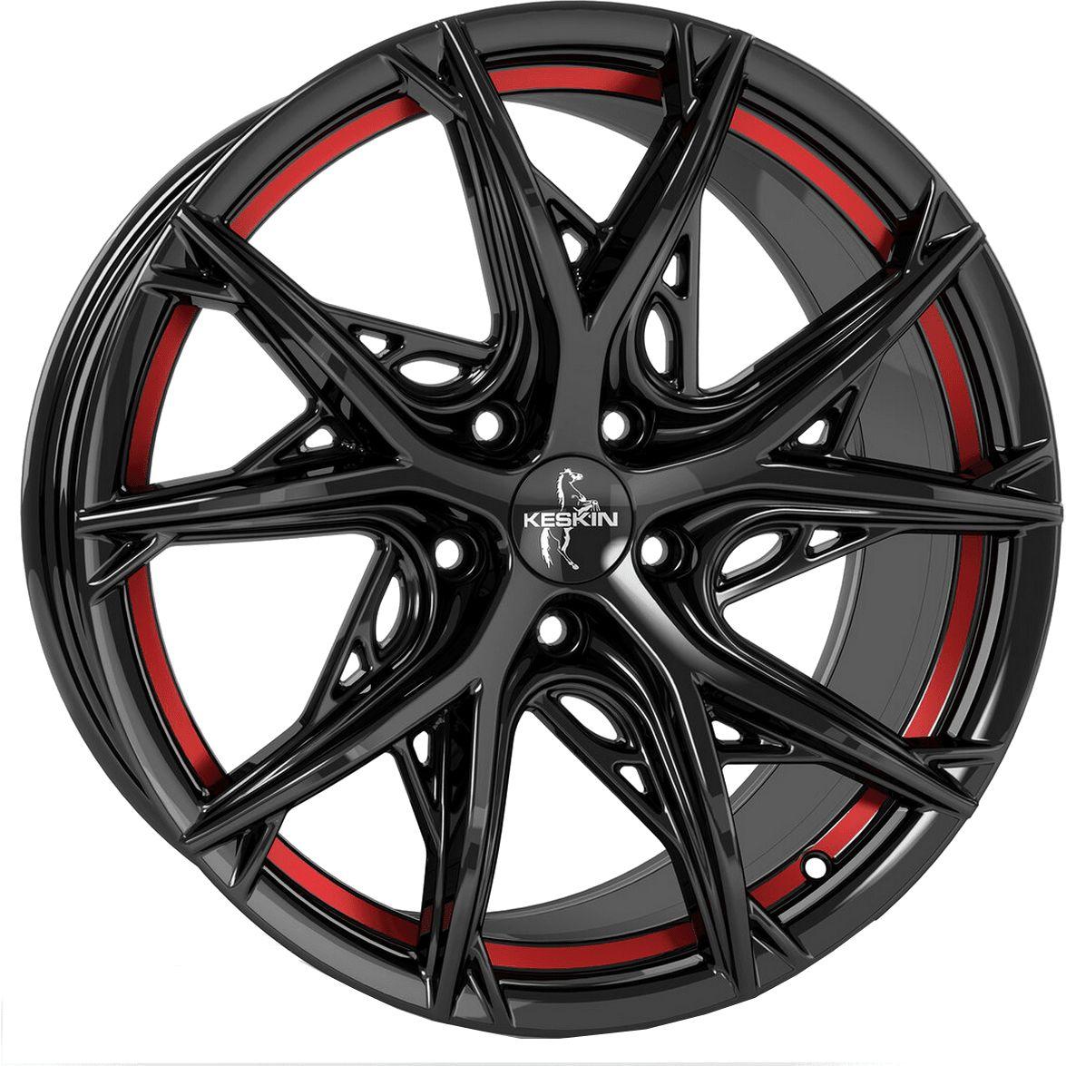 KESKIN WHEELS KT24C THUNDER black painted red inside 8.5Jx19 5x114.3 ET35