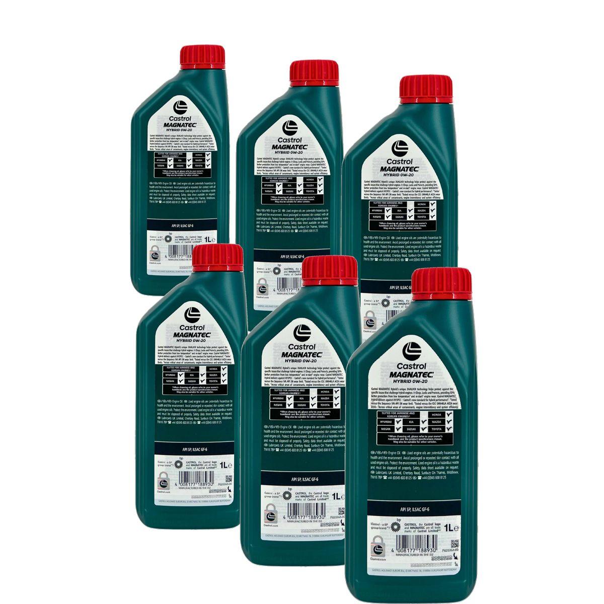 Castrol Magnatec Hybrid 0W-20 6x1 Liter