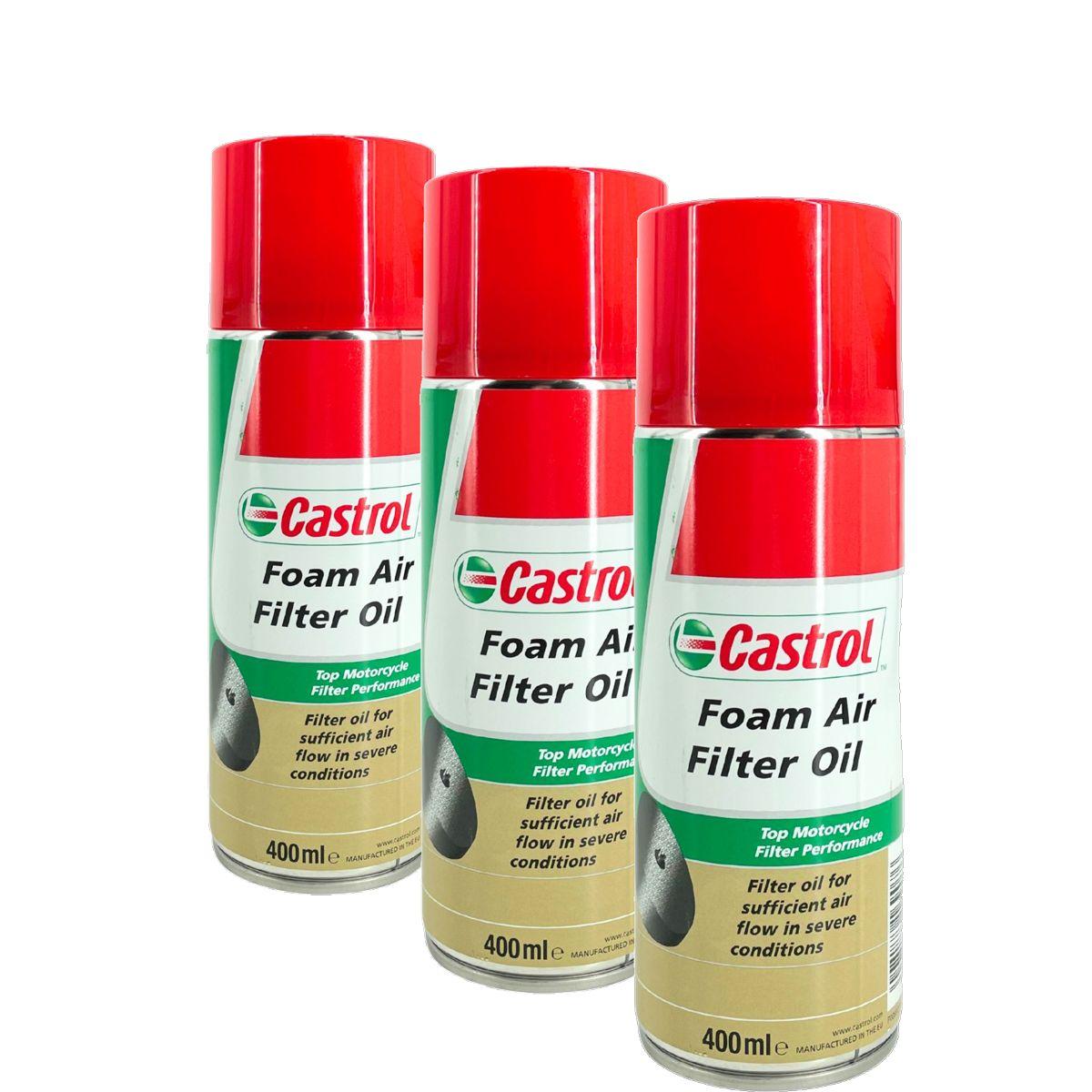 Castrol Foam Air Filter Oil / Luftfilteröl Spray 3x400 ML