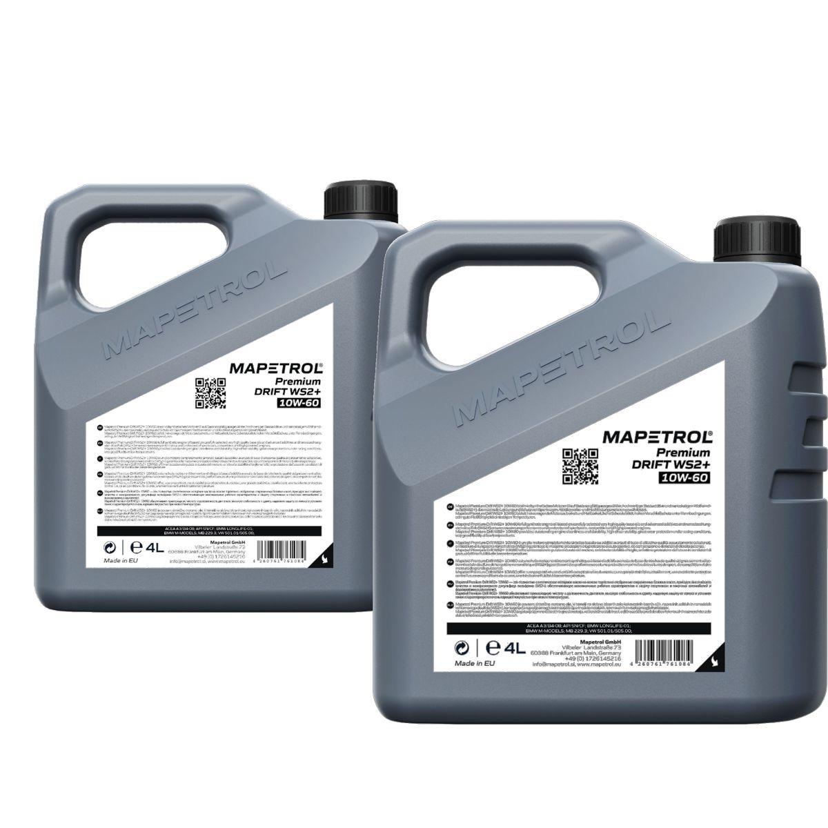 Mapetrol Premium Drift WS2+ 10W-60 2x4 Liter