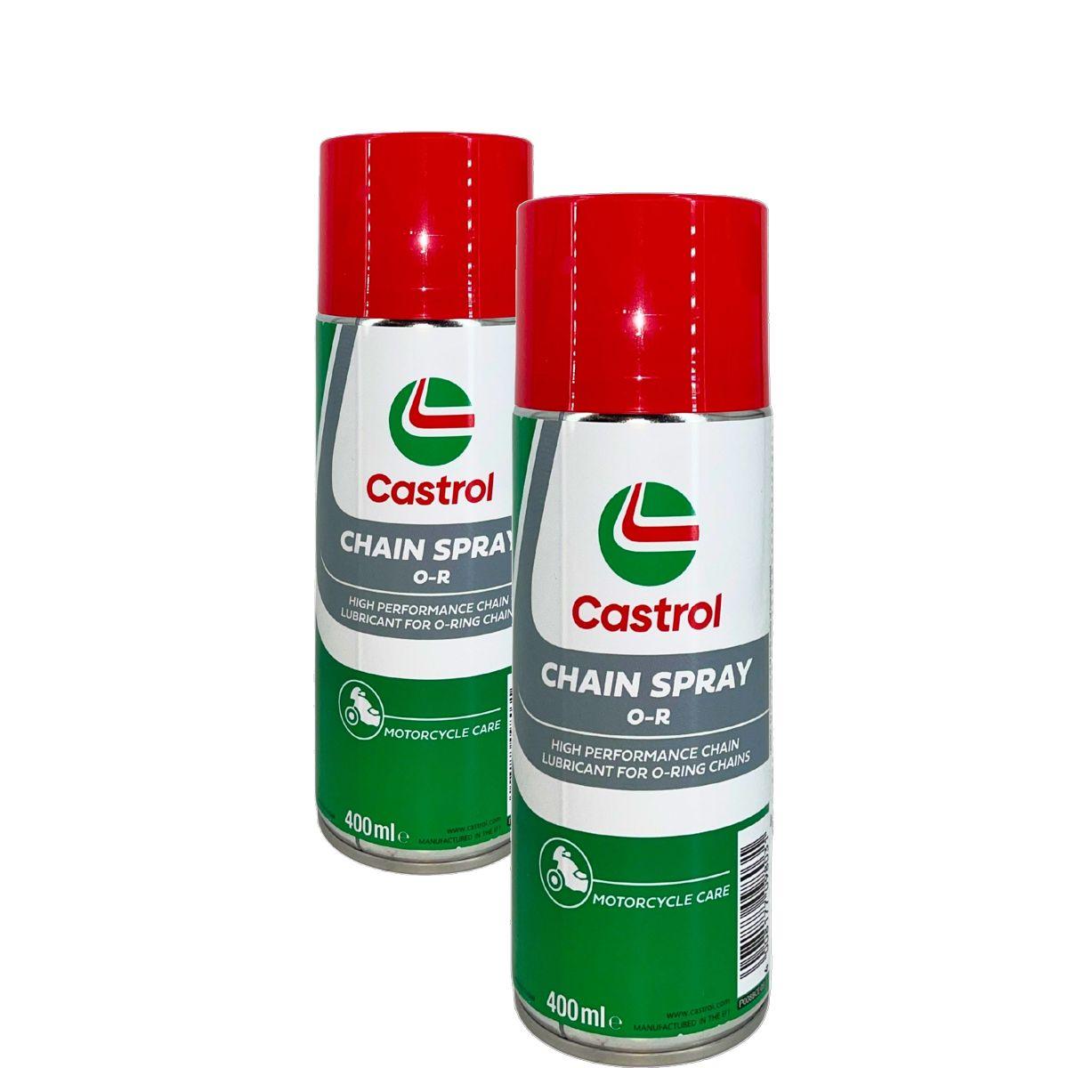 Castrol Chain Spray O-R Motorcycle Chain Care / Kettenspray 2x400 ML