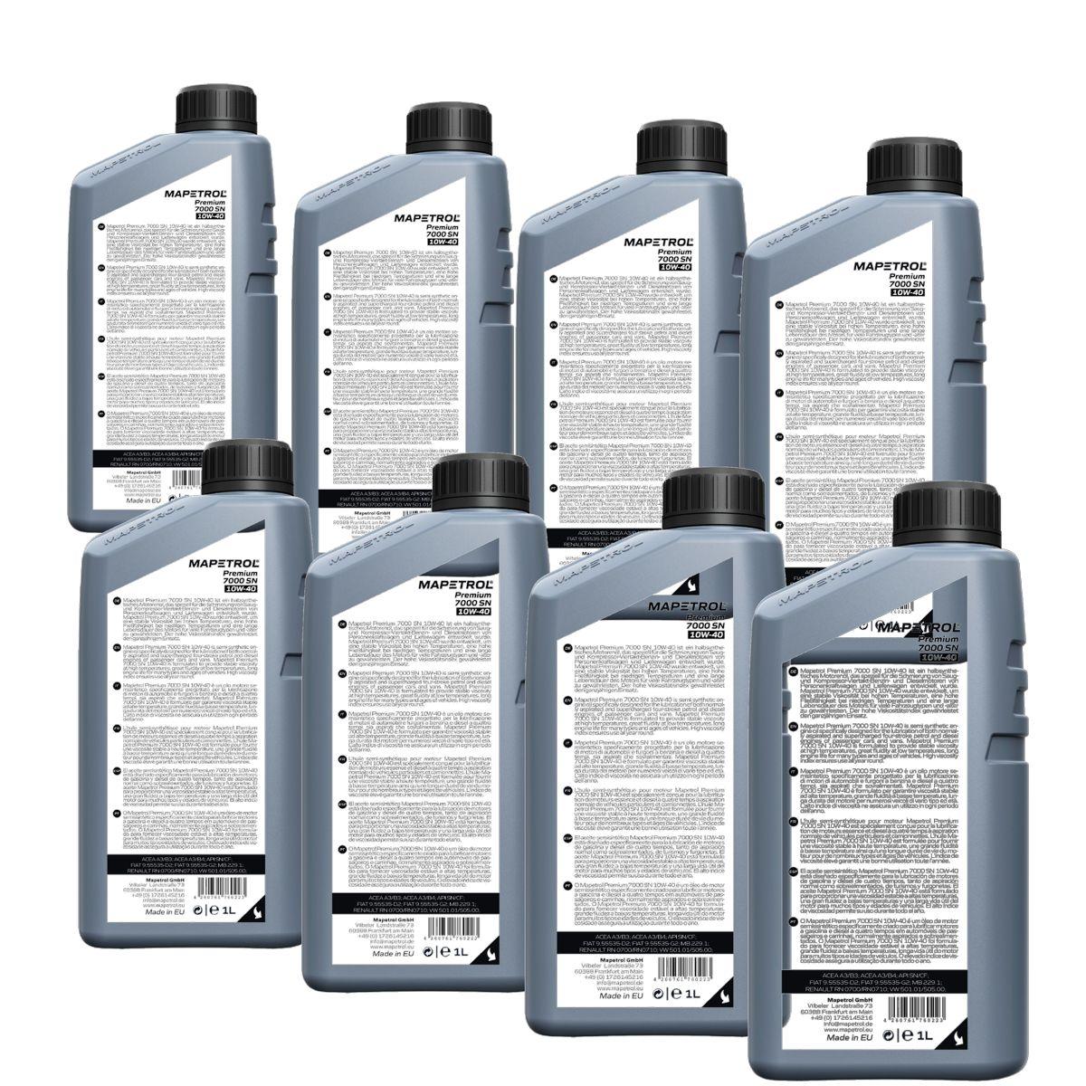 Mapetrol Premium 7000 SN 10W-40 8x1 Liter