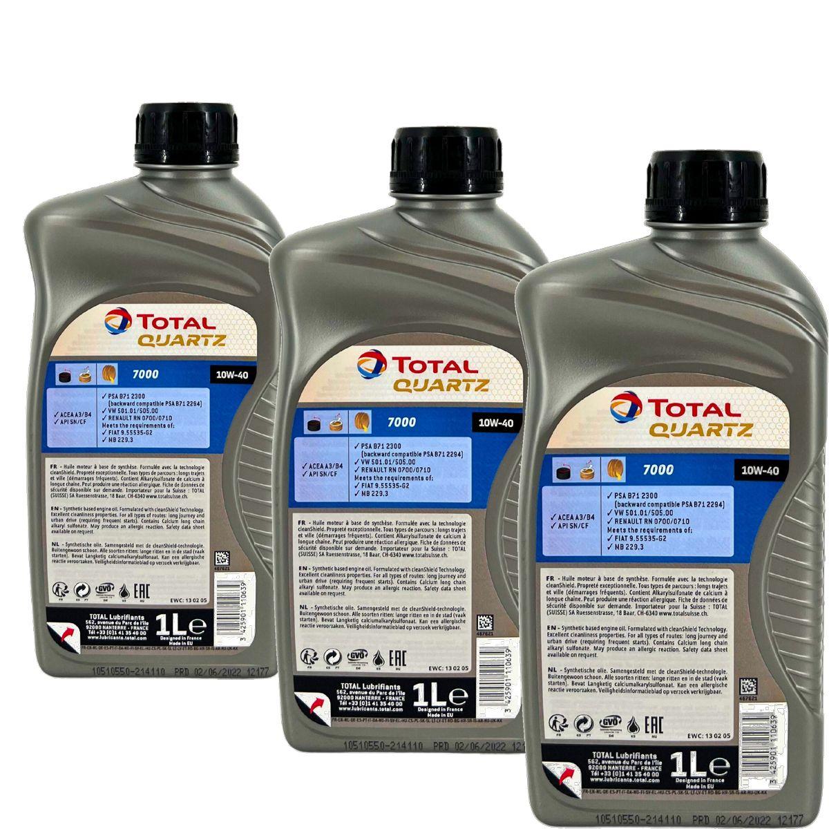 Total Quartz 7000 10W-40 3x1 Liter