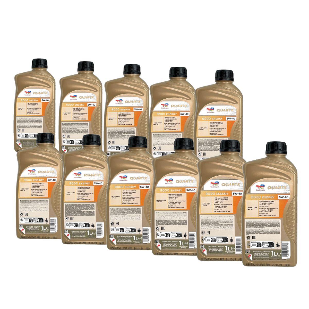 Total Quartz 9000 Energy 5W-40 11x1 Liter