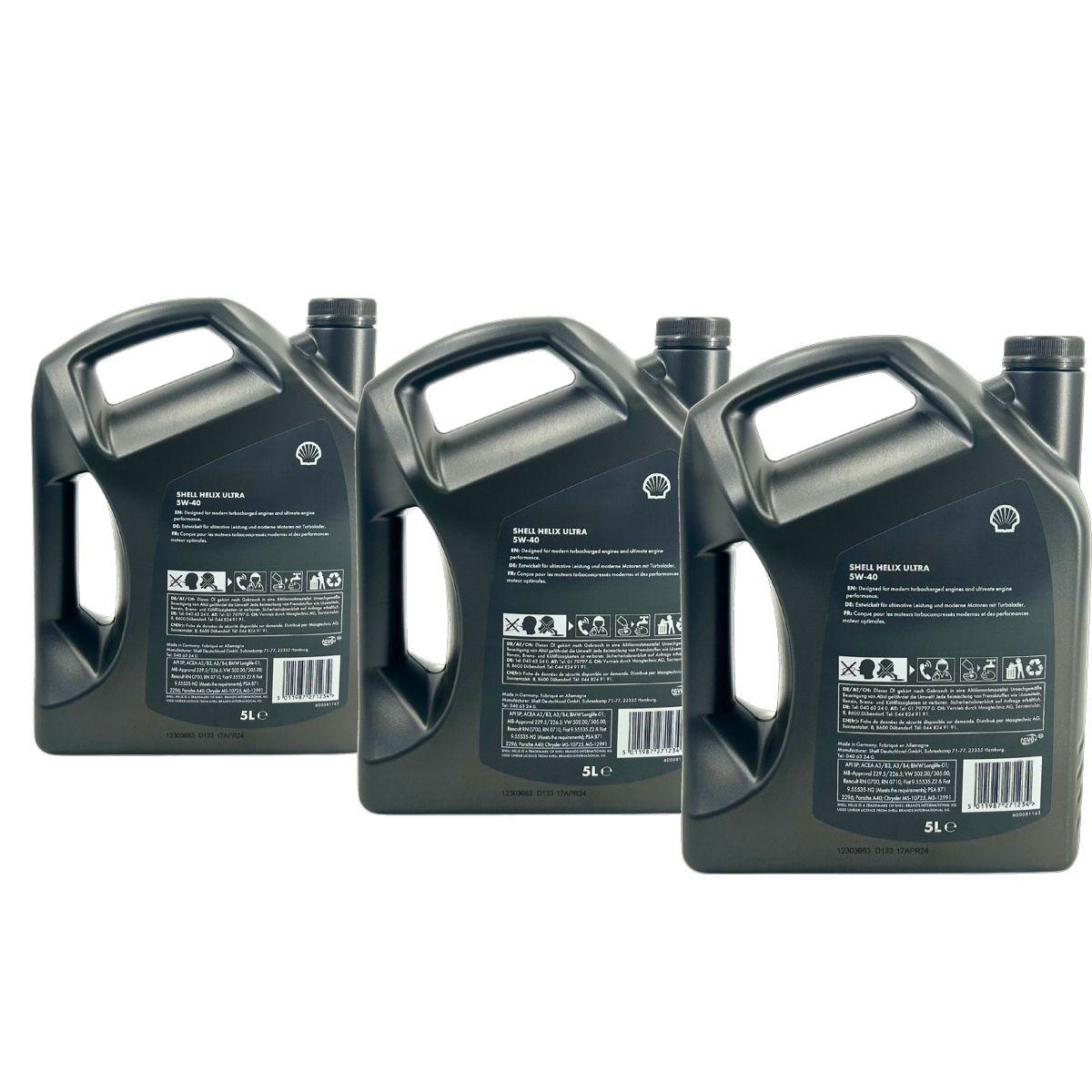 Shell Helix Ultra 5W-40 3x5 Liter