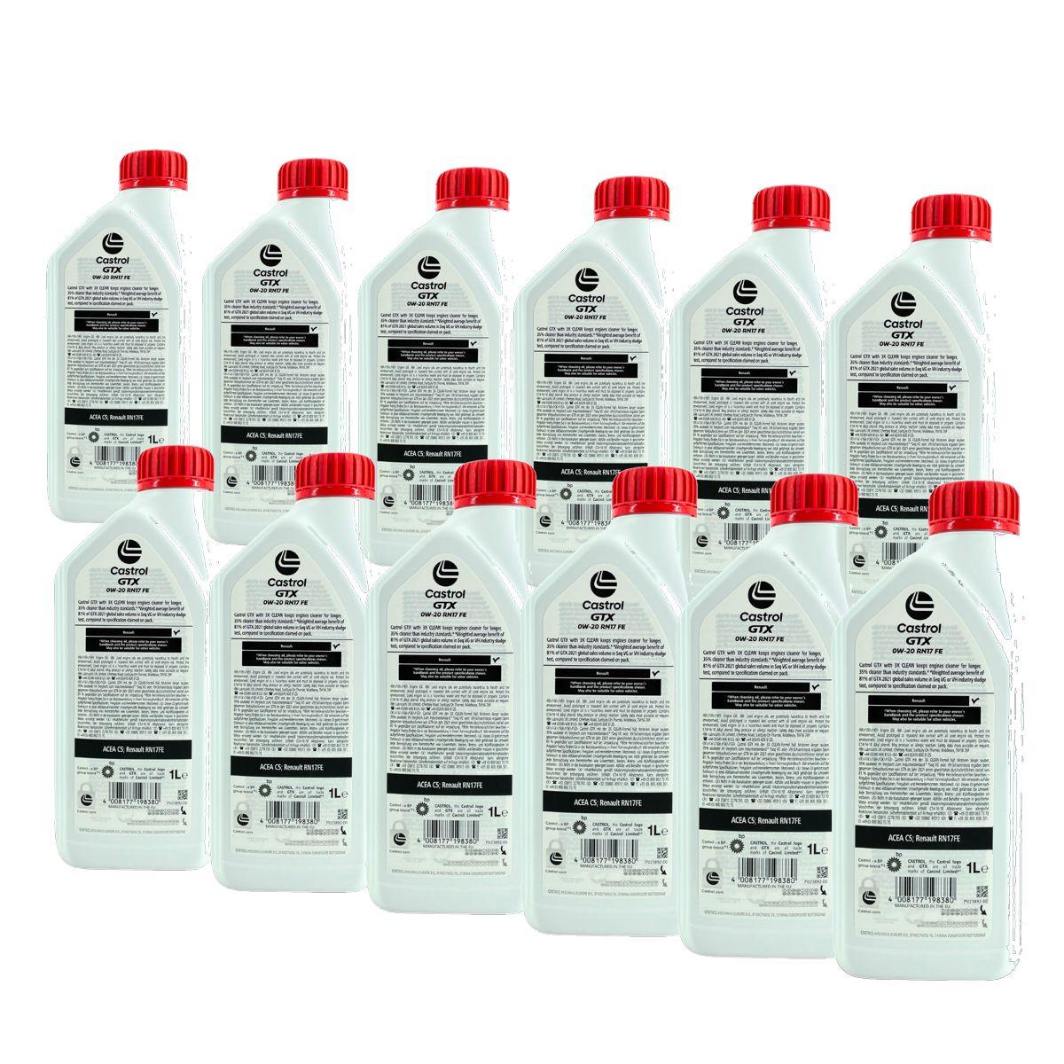 Castrol GTX 0W-20 RN17 FE 12x1 Liter