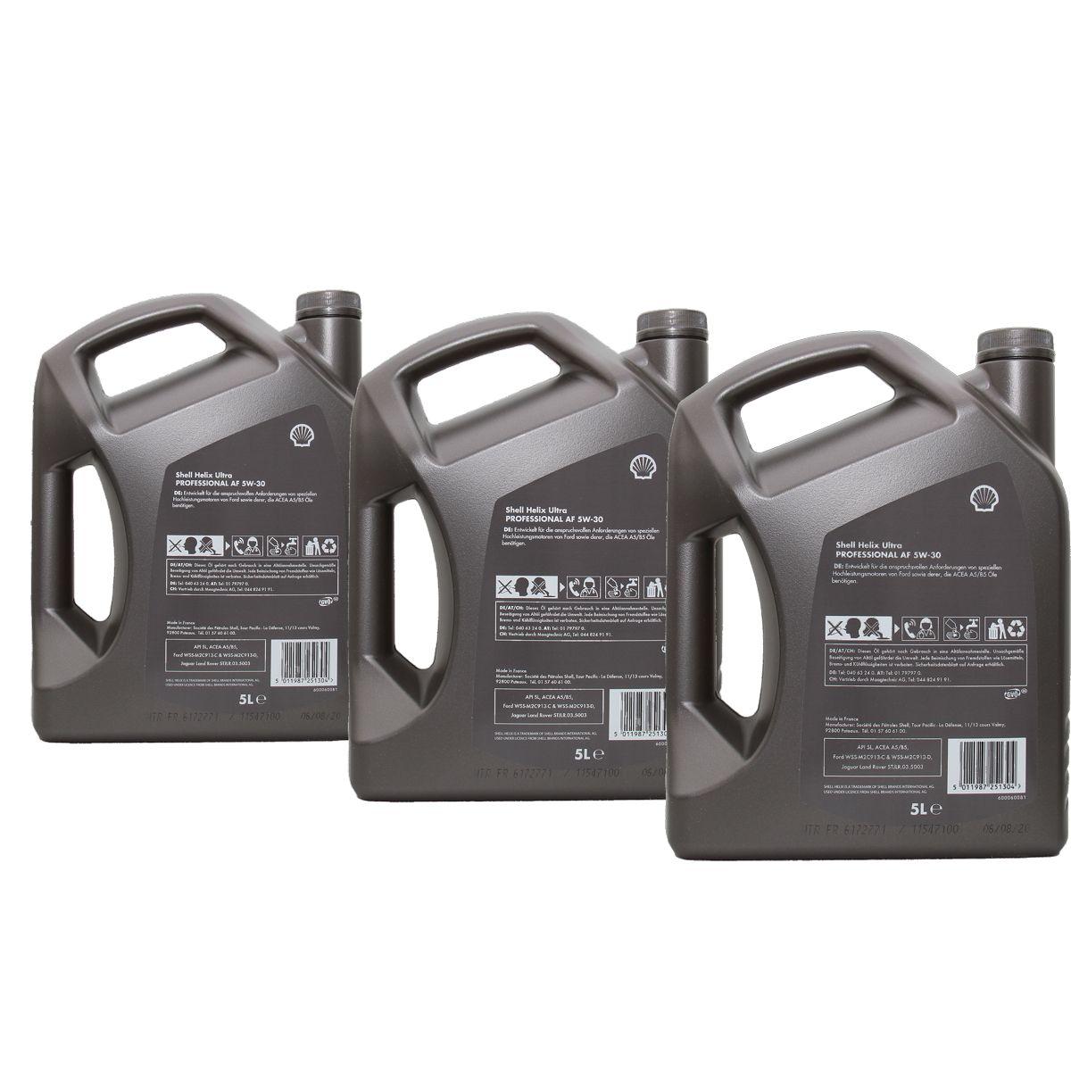 Shell Helix Ultra Professional AF 5W-30 3x5 Liter