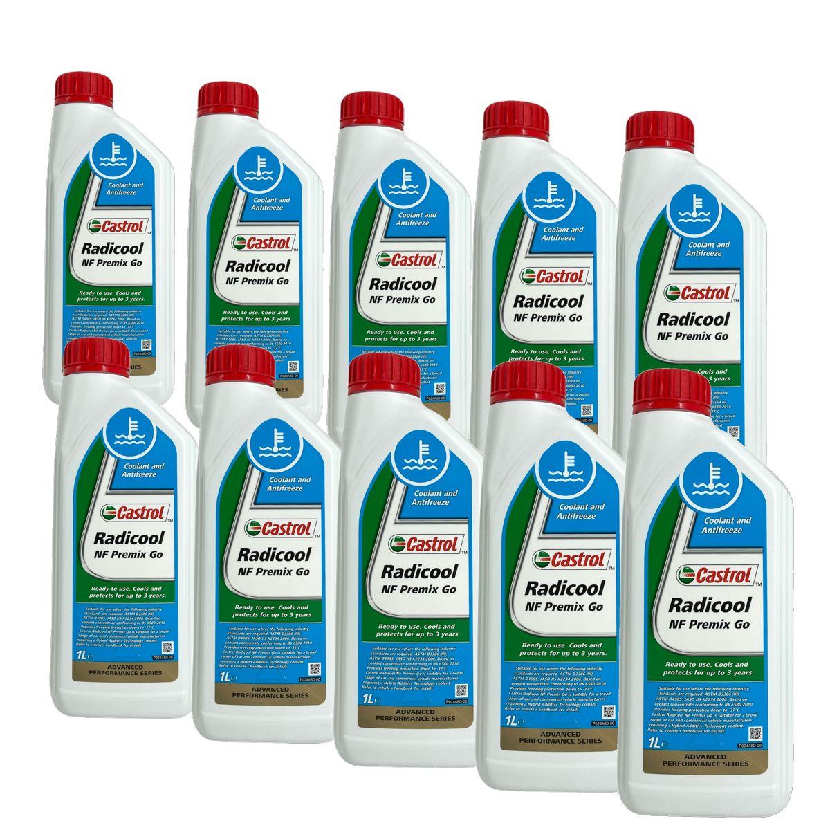 Castrol Radicool NF Premix Go Kühlerfrostschutz (-37 °C) gebrauchsfertig 10x1 Liter