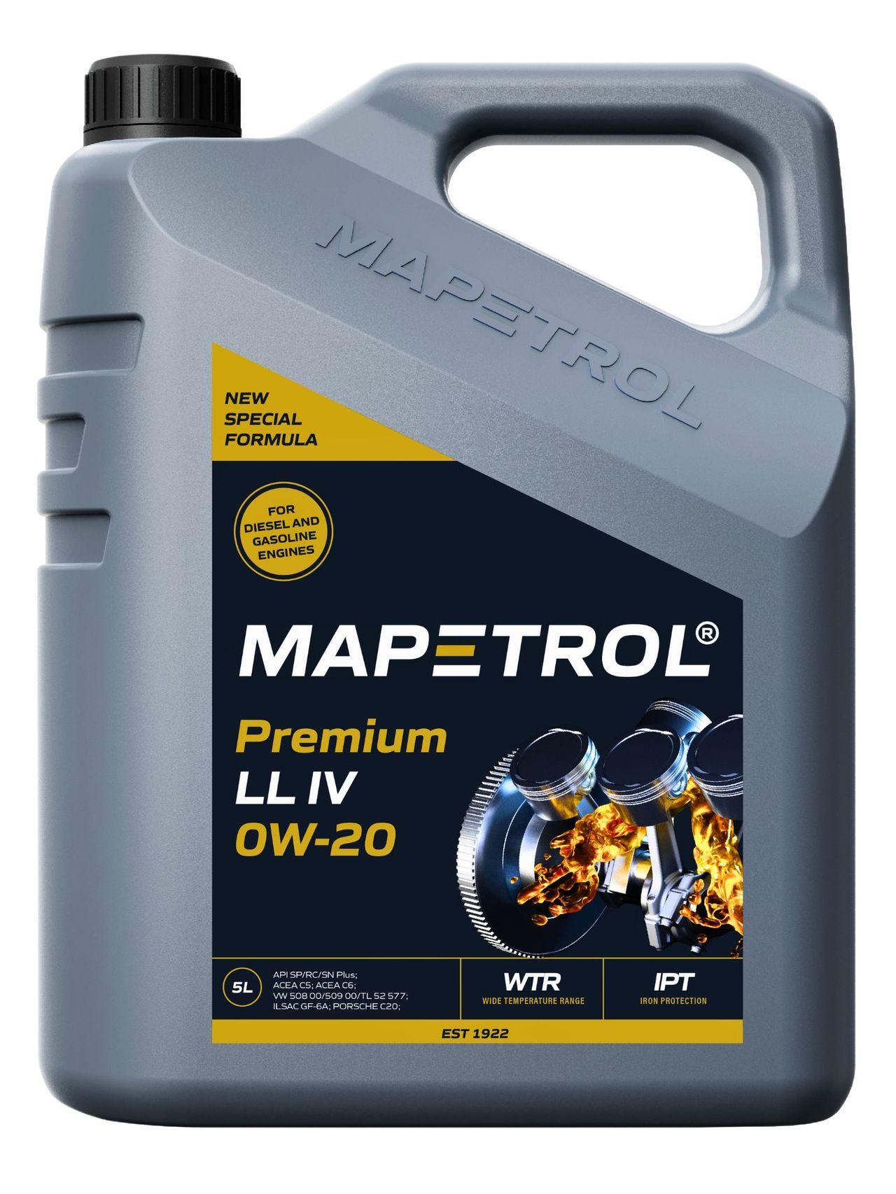 Mapetrol Premium LL IV 0W-20 5 Liter