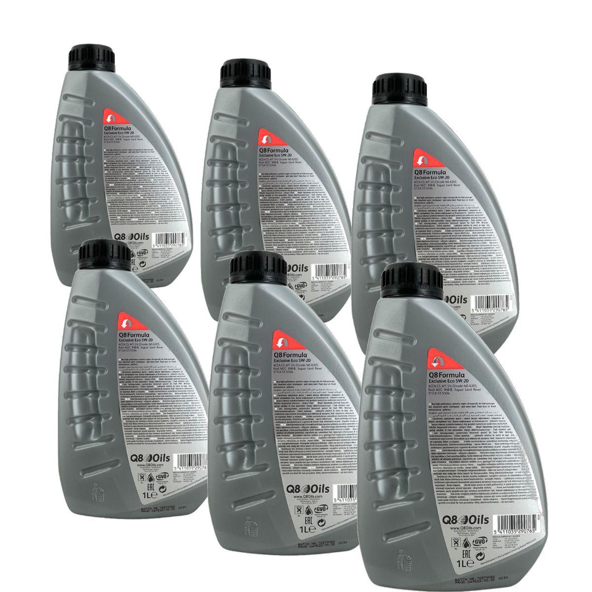 Q8 Formula Exclusive Eco 5W-20 6x1 Liter