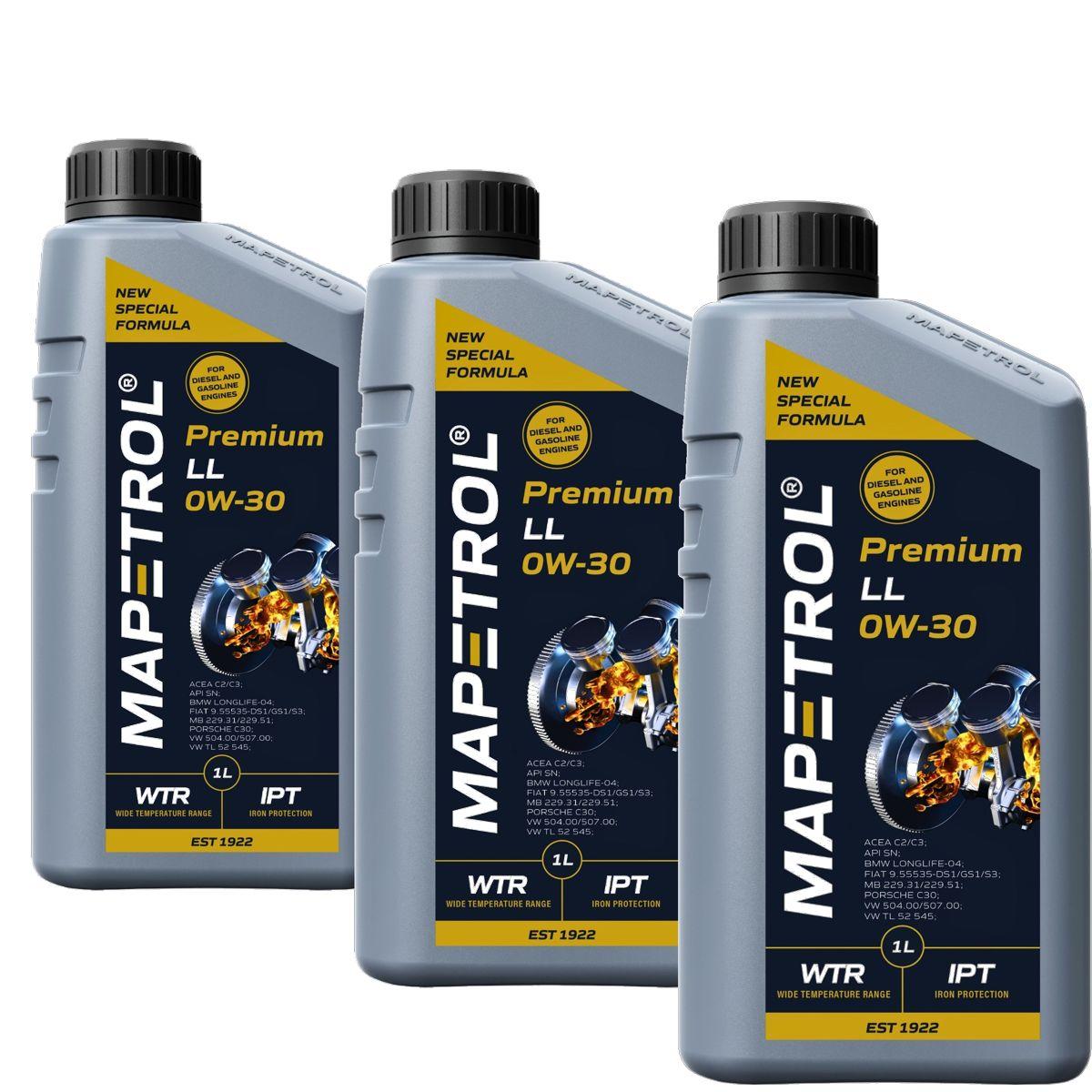 Mapetrol Premium LL 0W-30 3x1 Liter