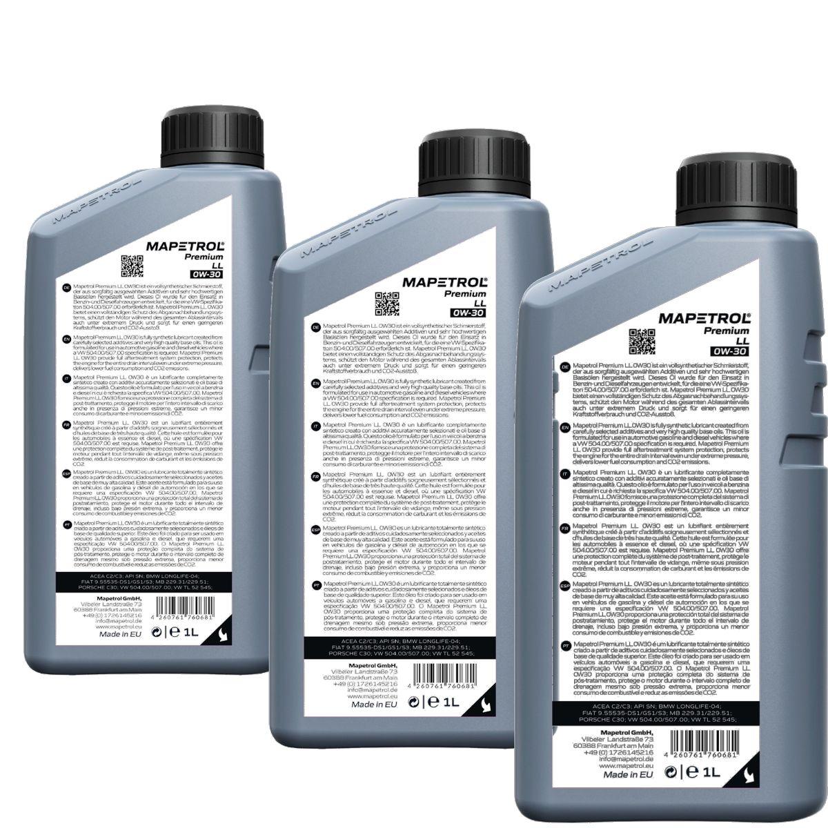 Mapetrol Premium LL 0W-30 3x1 Liter