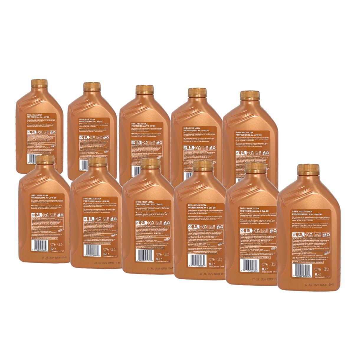 Shell Helix Ultra Professional AV-L 0W-20 11x1 Liter